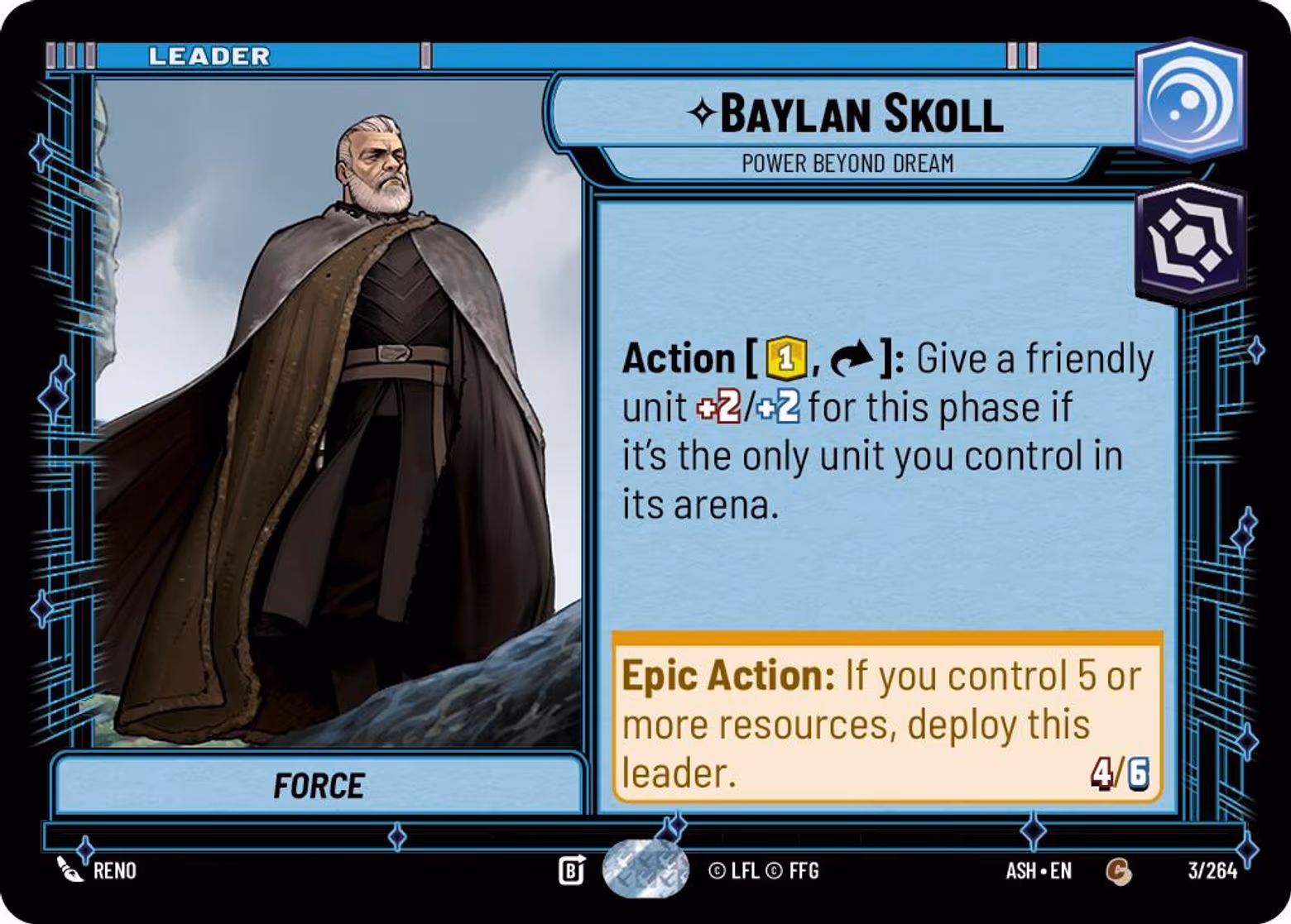 Baylan Skoll - Power Beyond Dream ASH-003 Star Wars Unlimited card