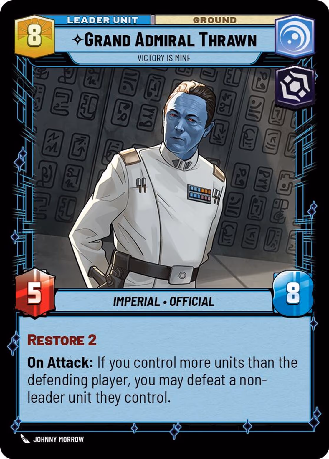 Grand Admiral Thrawn - Victory is Mine ASH-004 Star Wars Unlimited card (back face)