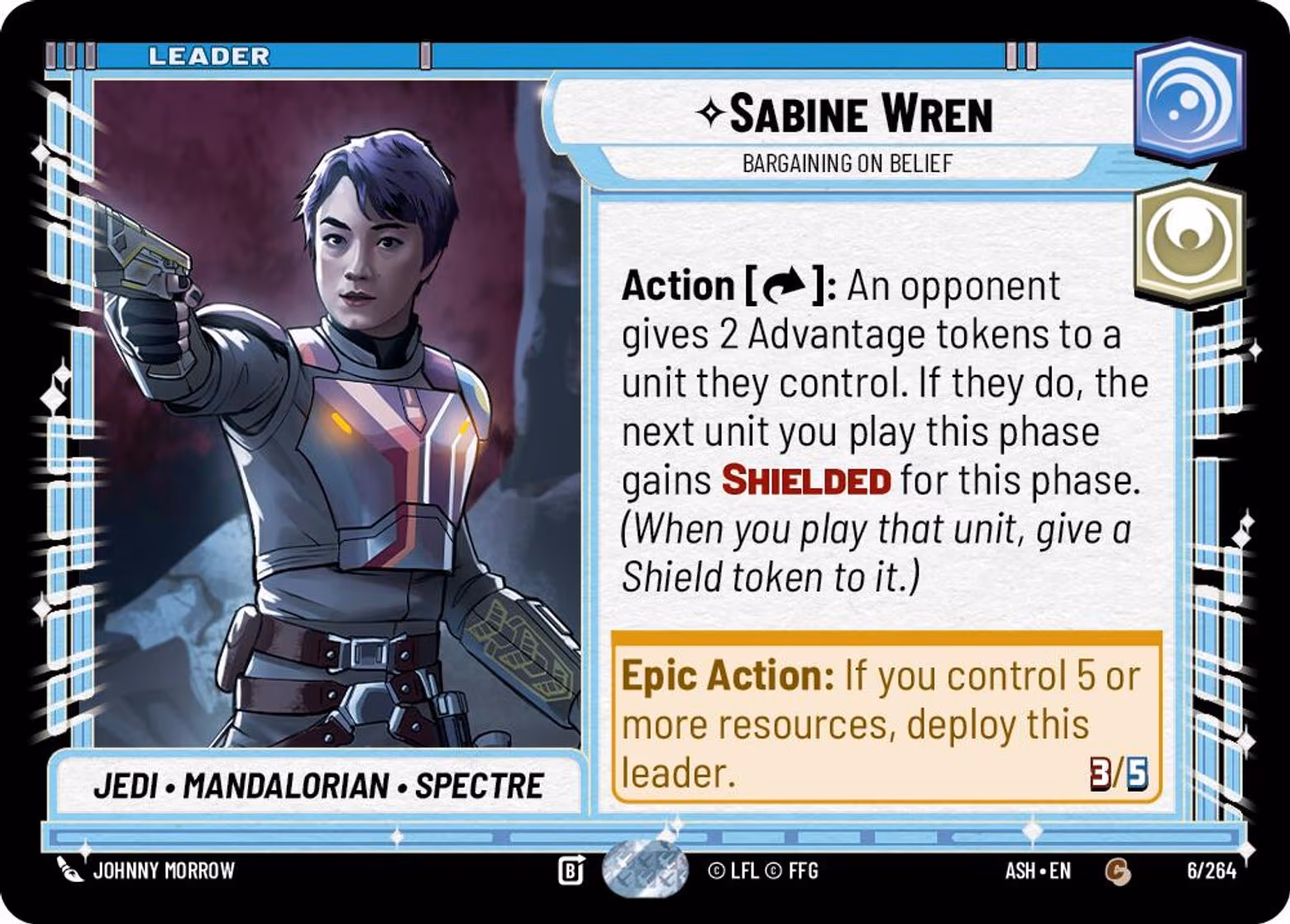 Sabine Wren - Bargaining on Belief ASH-006 Star Wars Unlimited card