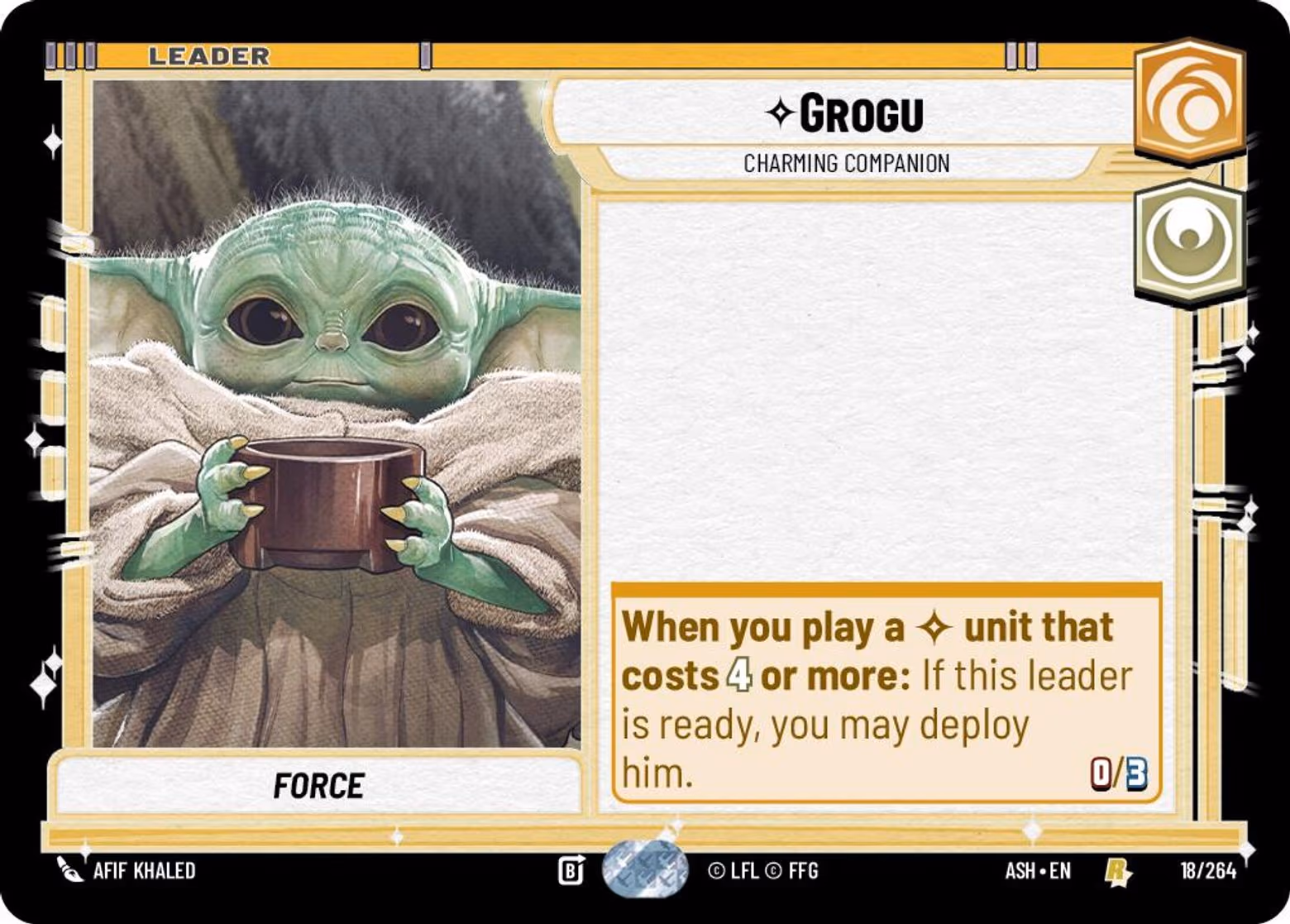 Grogu - Charming Companion ASH-018 Star Wars Unlimited card