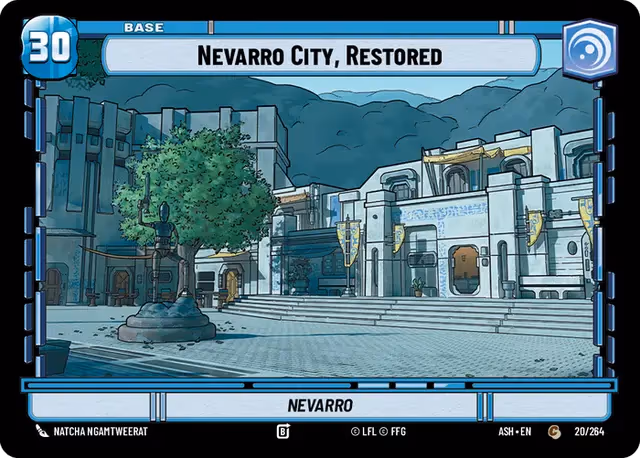 Nevarro City, Restored - Nevarro ASH-020 Star Wars Unlimited card