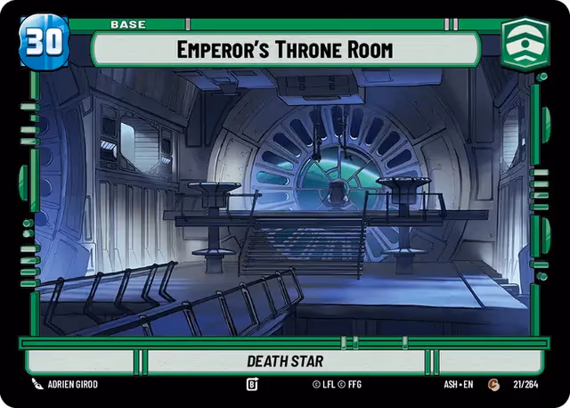 Emperor's Throne Room - Death Star ASH-021 Star Wars Unlimited card