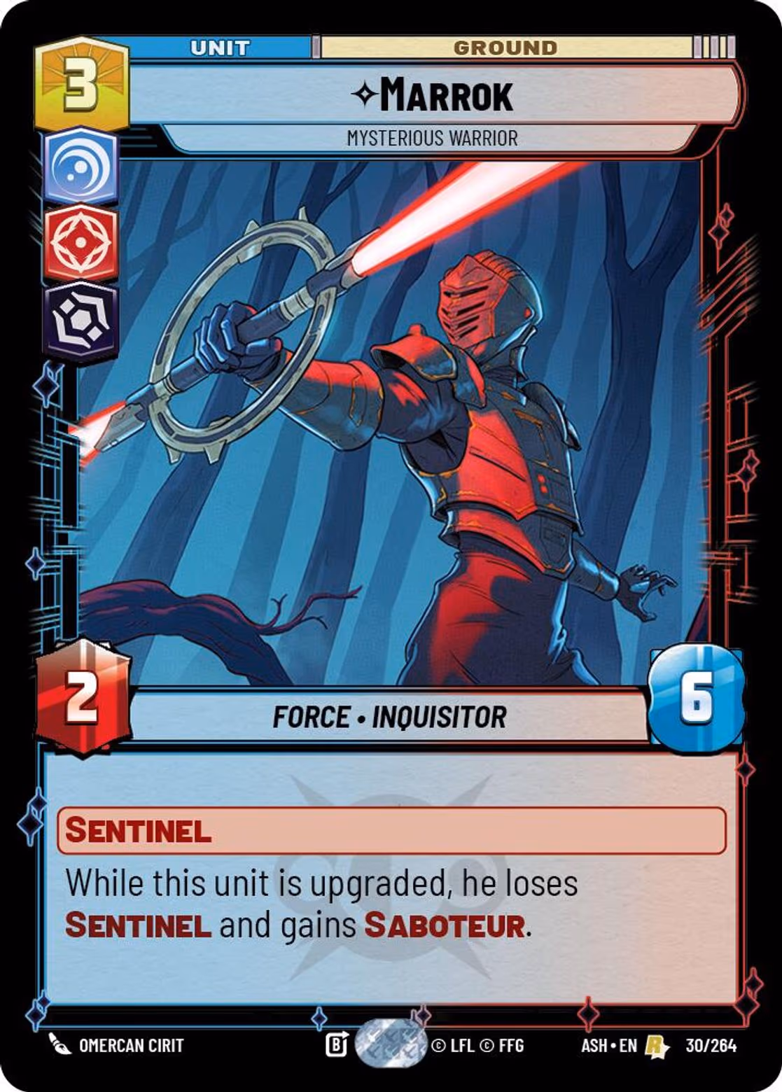Marrok - Mysterious Warrior ASH-030 Star Wars Unlimited card