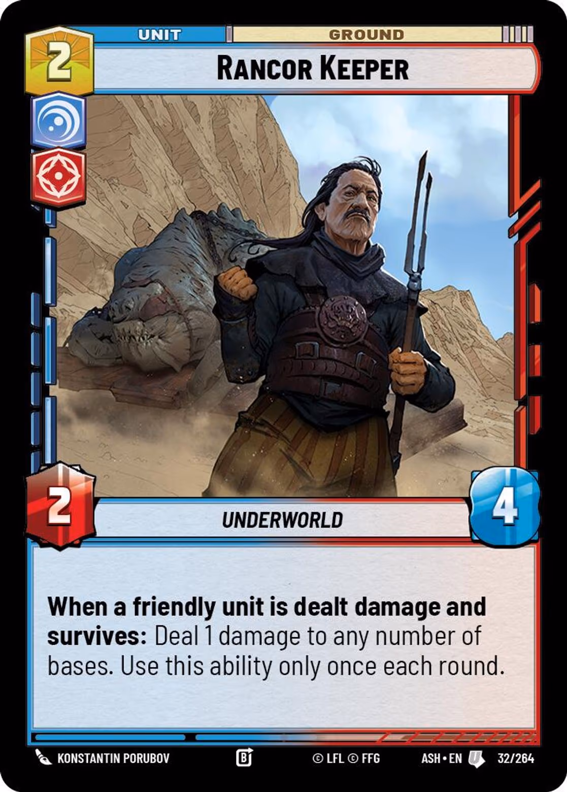 Rancor Keeper ASH-032 Star Wars Unlimited card