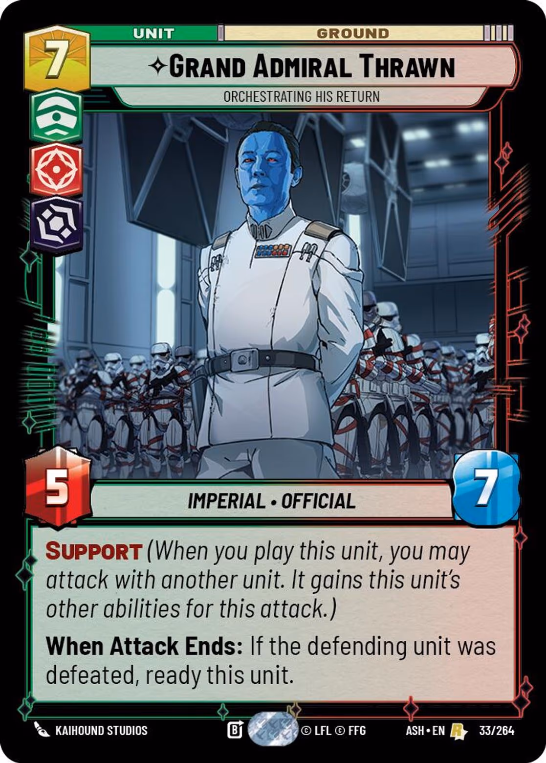 Grand Admiral Thrawn - Orchestrating His Return ASH-033 Star Wars Unlimited card
