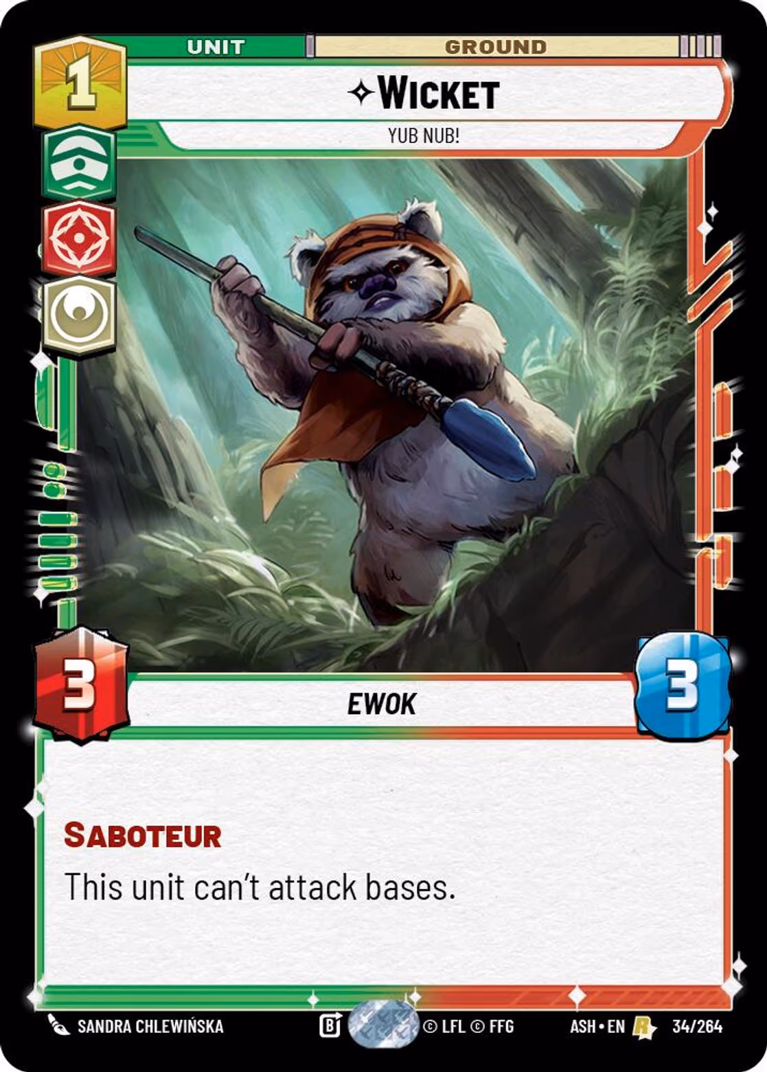 Wicket - Yub Nub! ASH-034 Star Wars Unlimited card