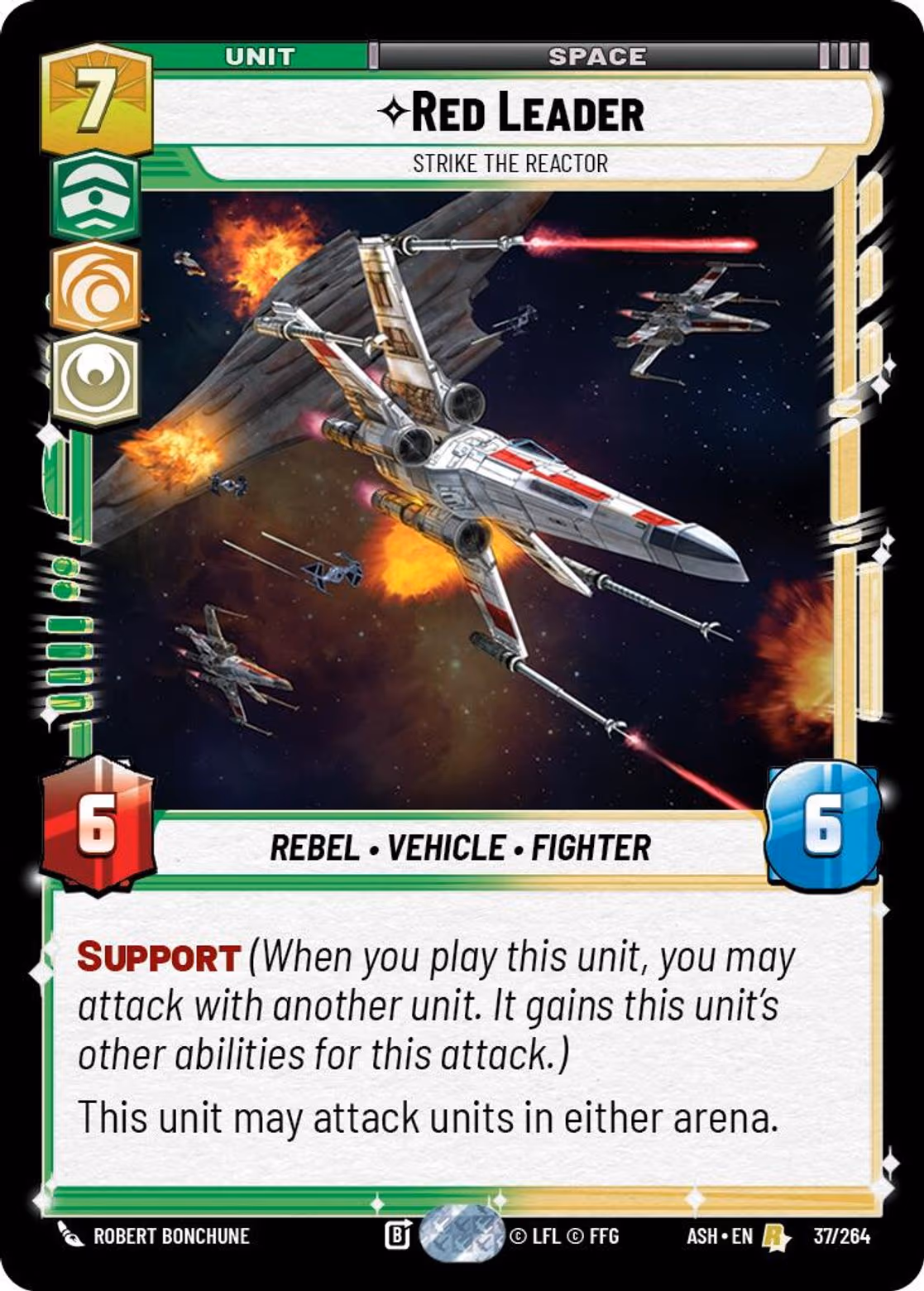 Red Leader - Strike the Reactor ASH-037 Star Wars Unlimited card