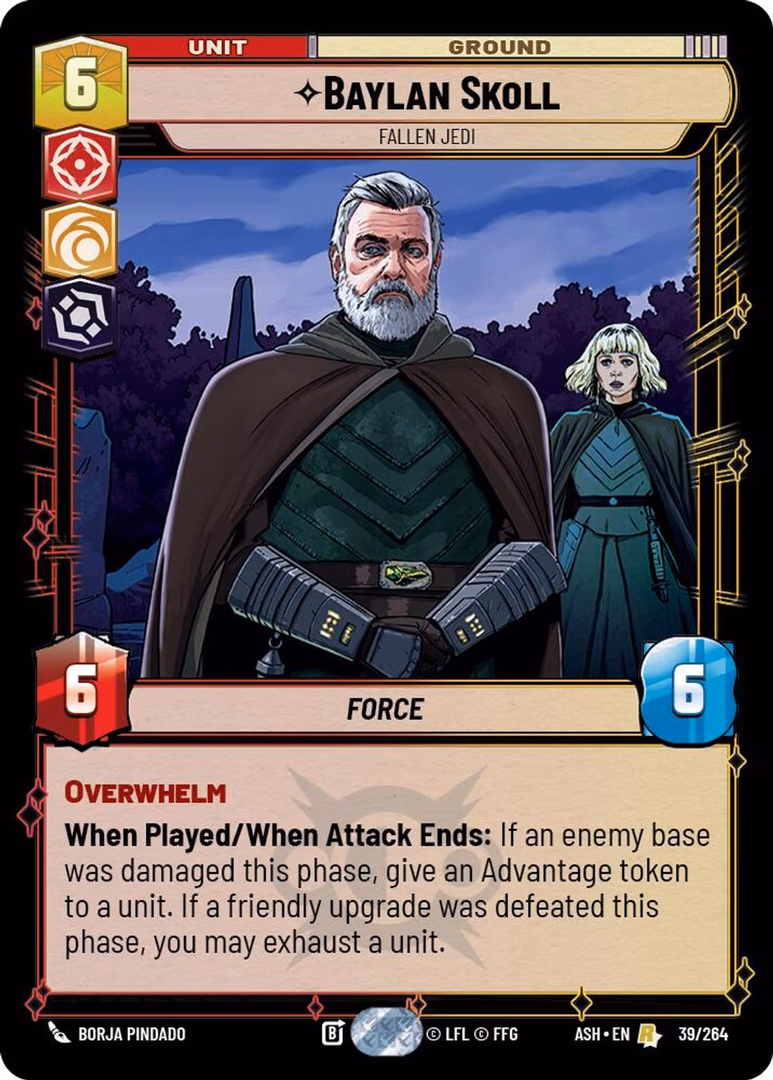 Baylan Skoll - Fallen Jedi ASH-039 Star Wars Unlimited card