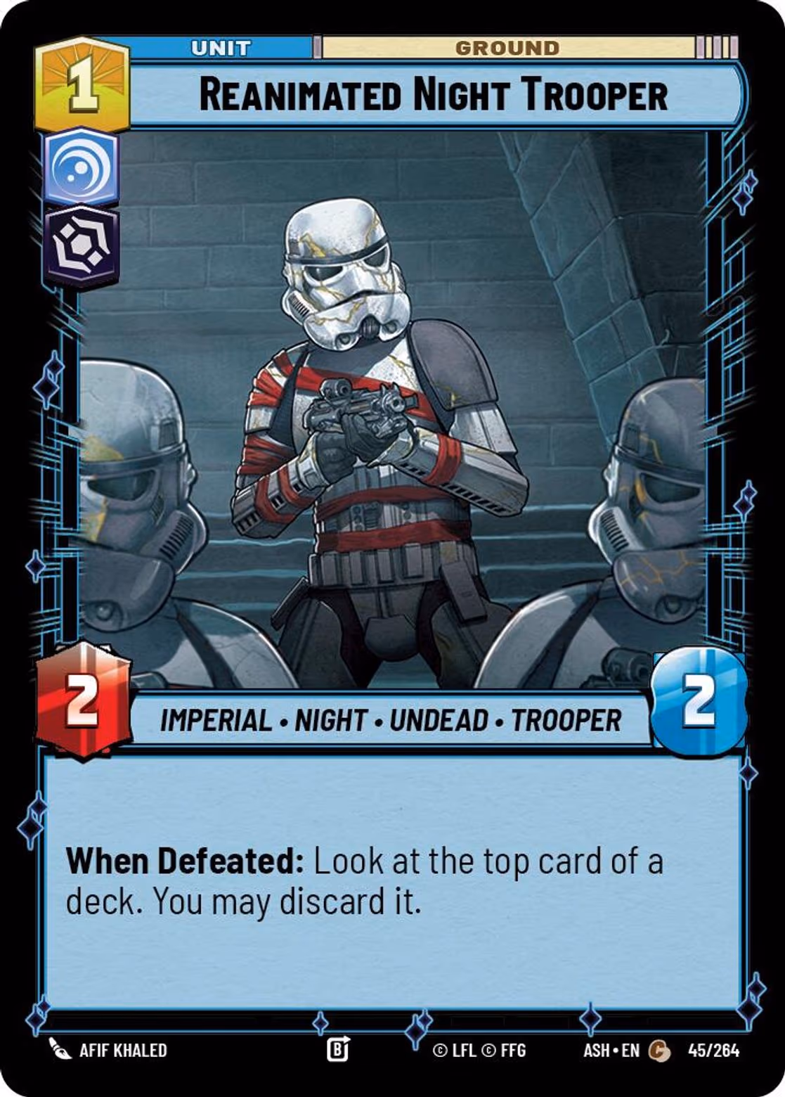 Reanimated Night Trooper ASH-045 Star Wars Unlimited card