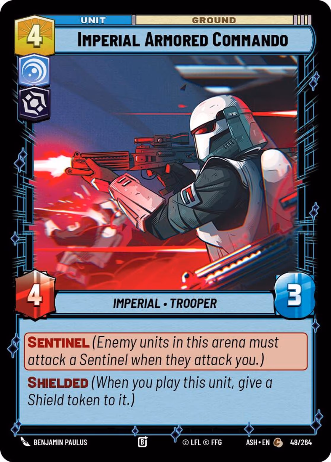 Imperial Armored Commando ASH-048 Star Wars Unlimited card