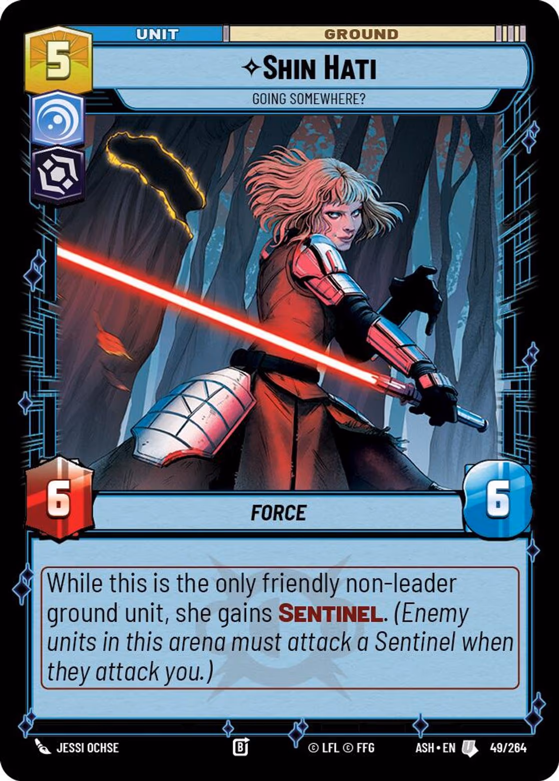 Shin Hati - Going Somewhere? ASH-049 Star Wars Unlimited card