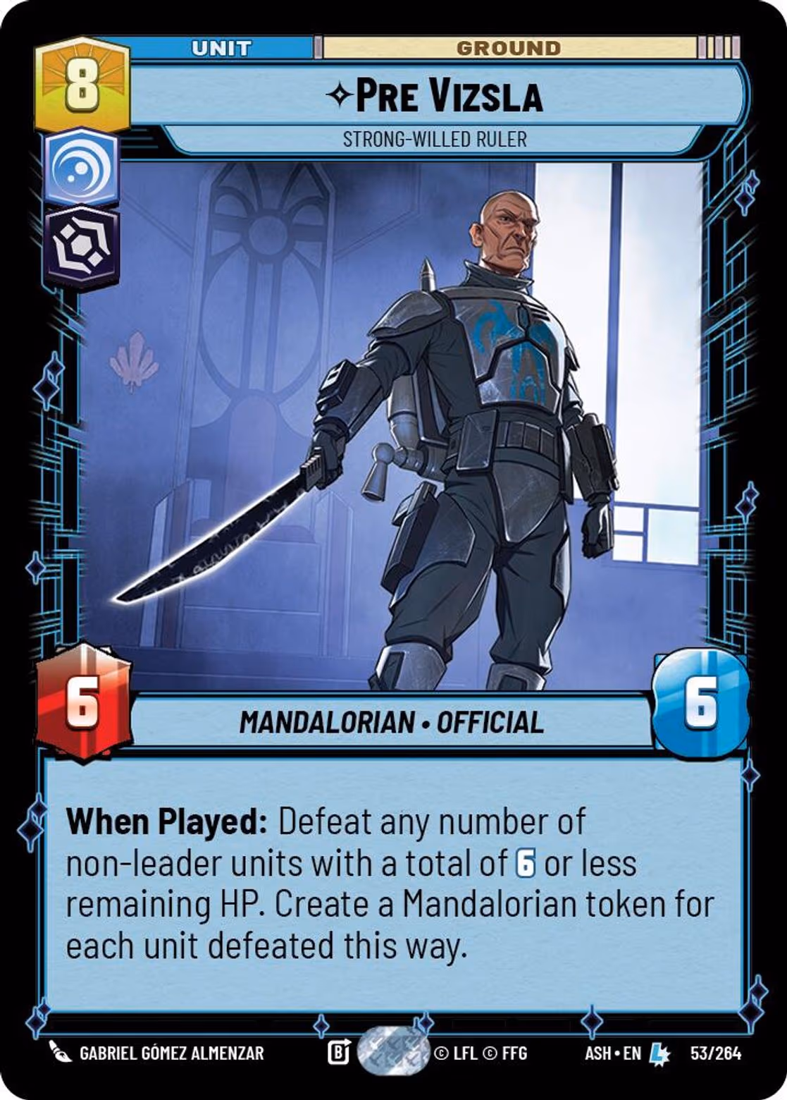 Pre Vizsla - Strong-Willed Ruler ASH-053 Star Wars Unlimited card