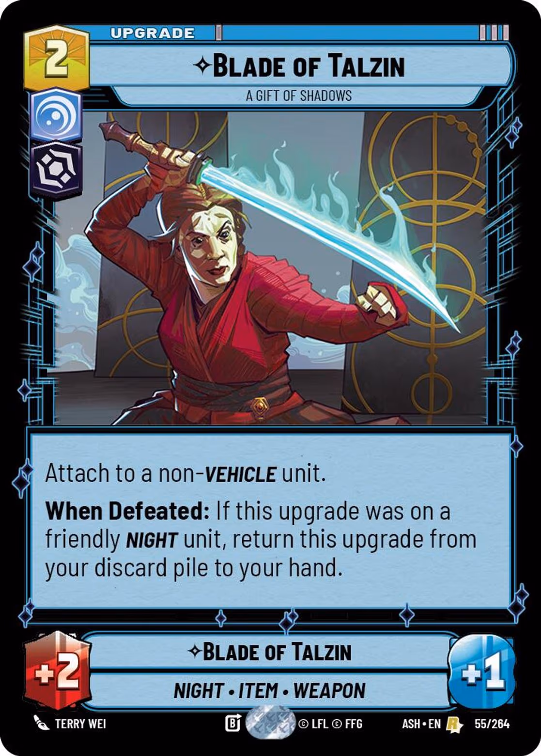 Blade of Talzin - A Gift of Shadows ASH-055 Star Wars Unlimited card