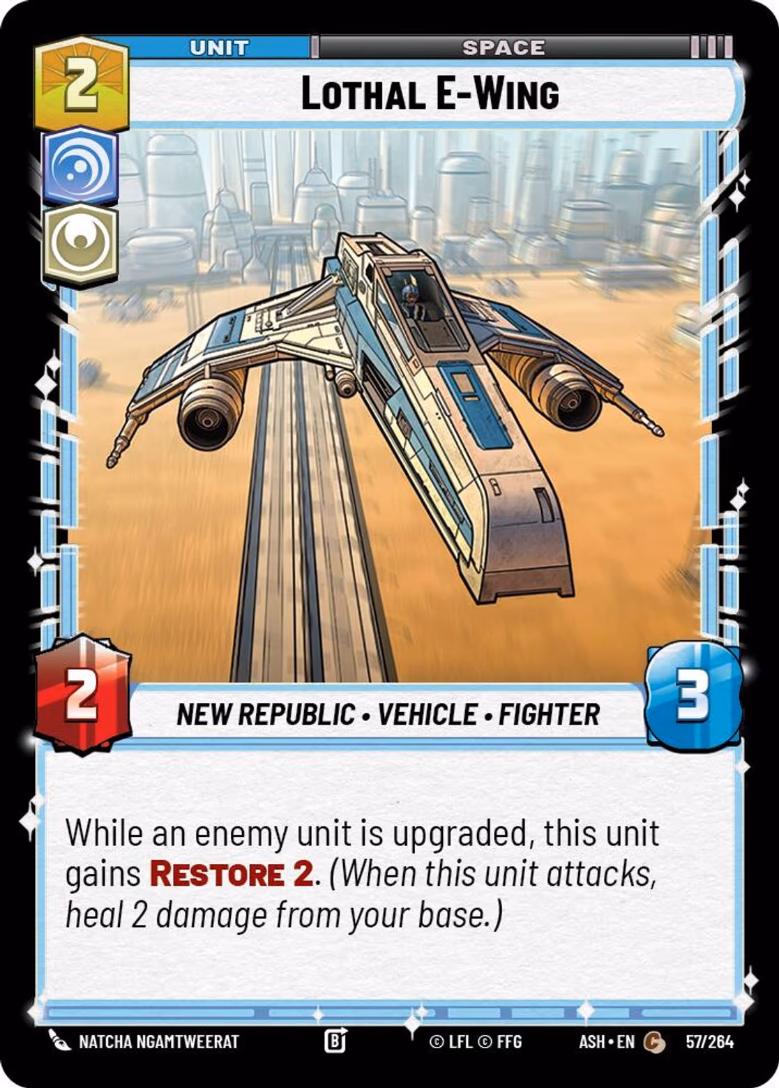 Lothal E-Wing ASH-057 Star Wars Unlimited card