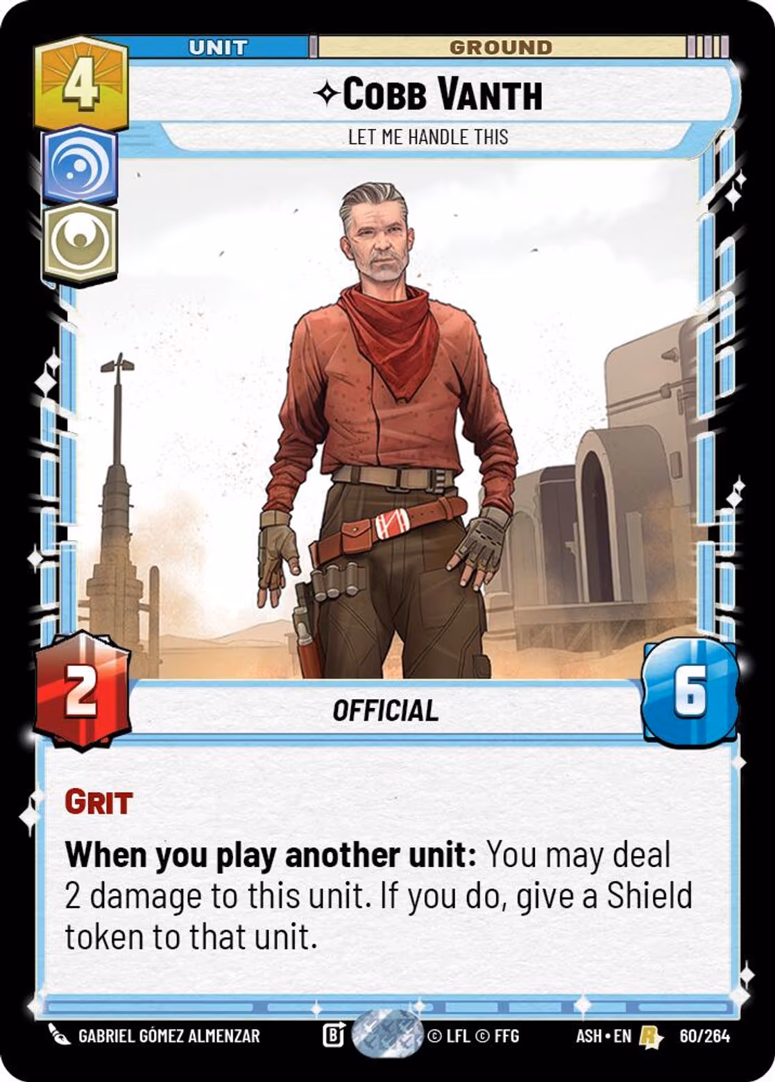 Cobb Vanth - Let Me Handle This ASH-060 Star Wars Unlimited card