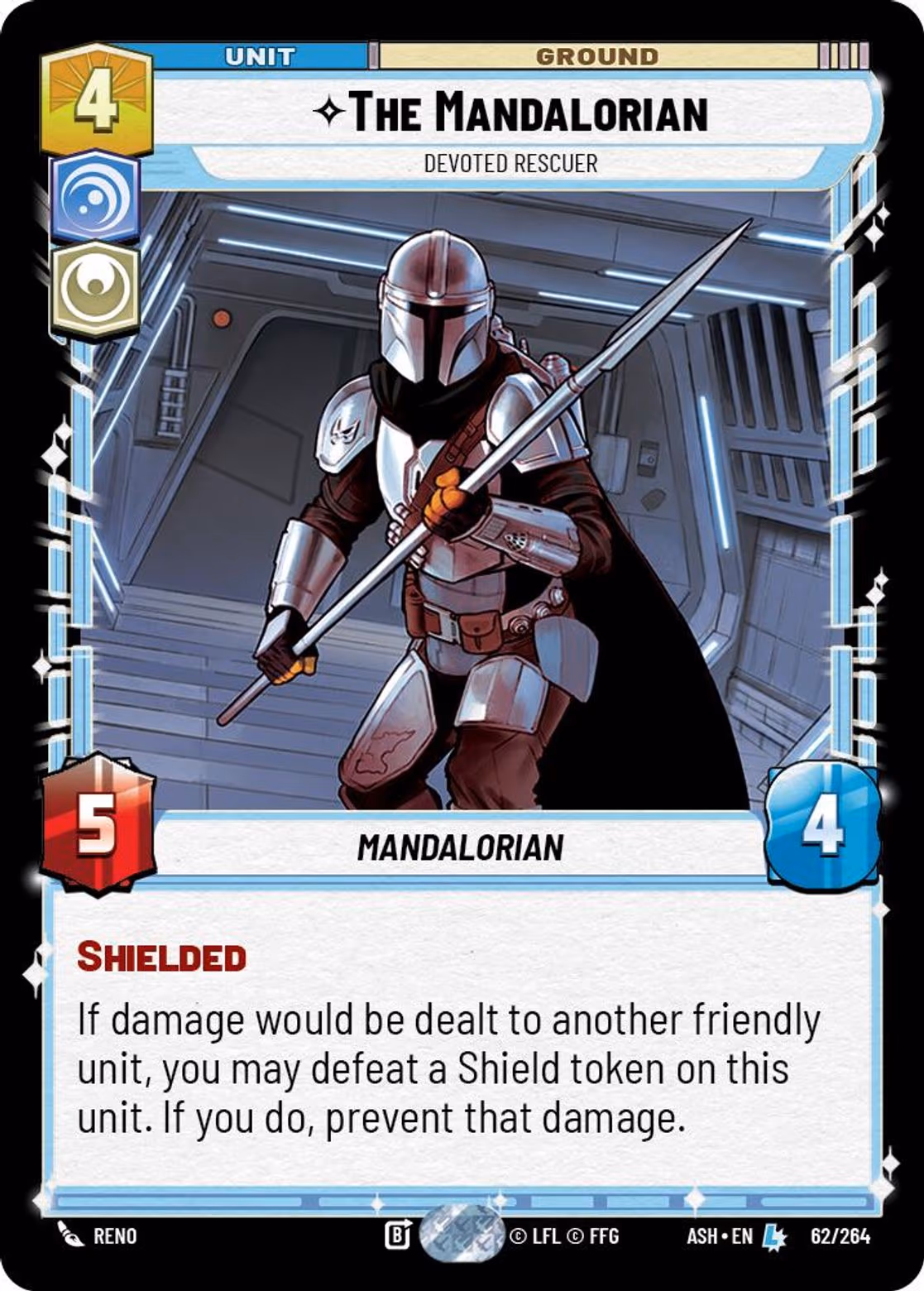 The Mandalorian - Devoted Rescuer ASH-062 Star Wars Unlimited card