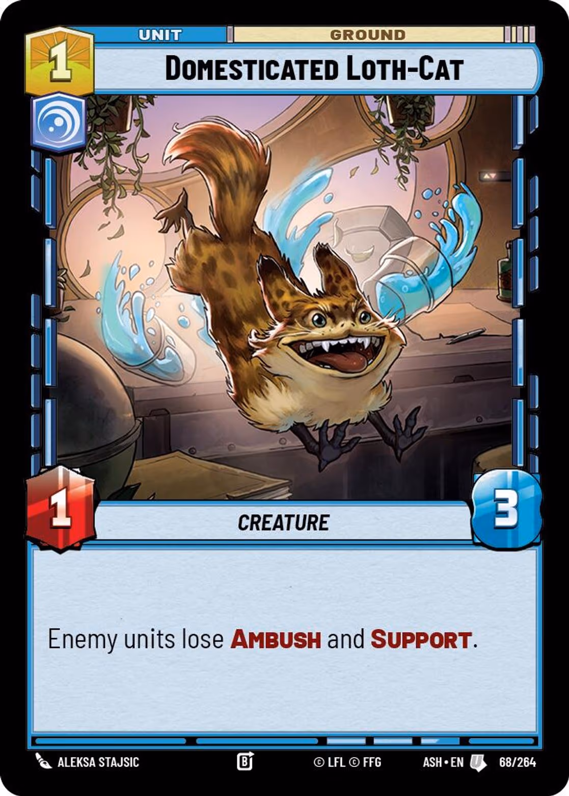 Domesticated Loth-Cat ASH-068 Star Wars Unlimited card