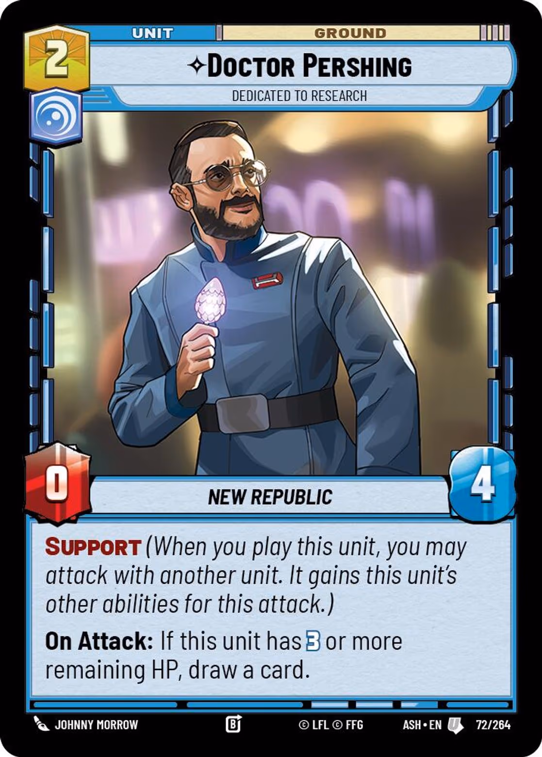 Doctor Pershing - Dedicated to Research ASH-072 Star Wars Unlimited card