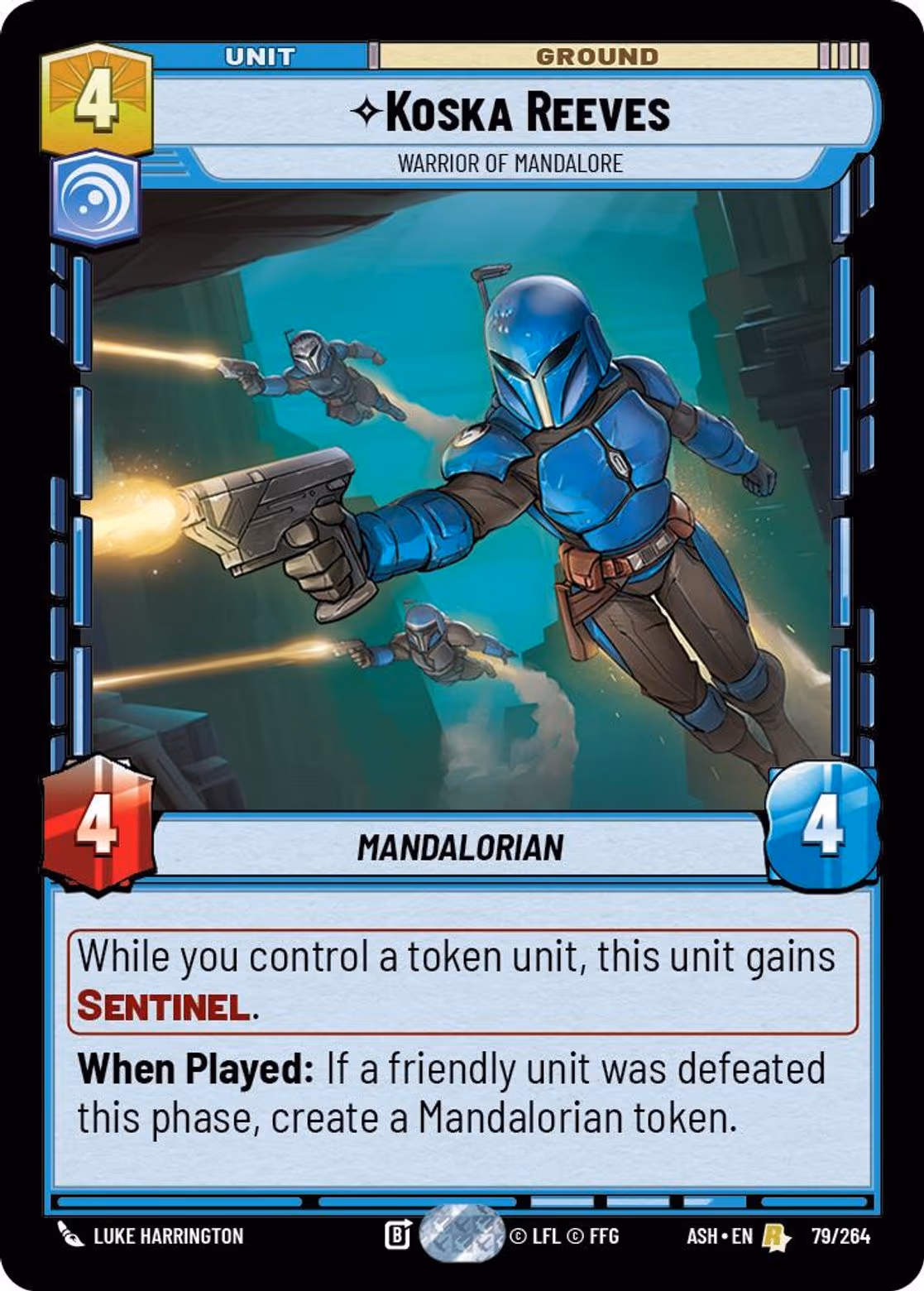 Koska Reeves - Warrior of Mandalore ASH-079 Star Wars Unlimited card