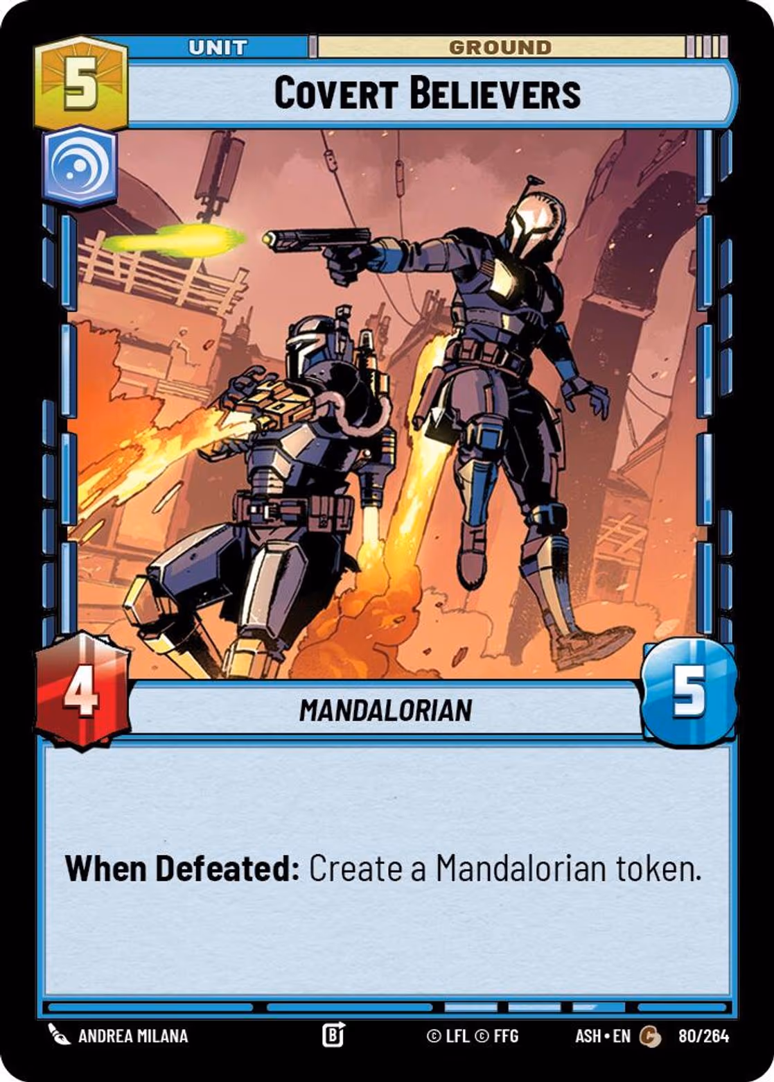 Covert Believers ASH-080 Star Wars Unlimited card