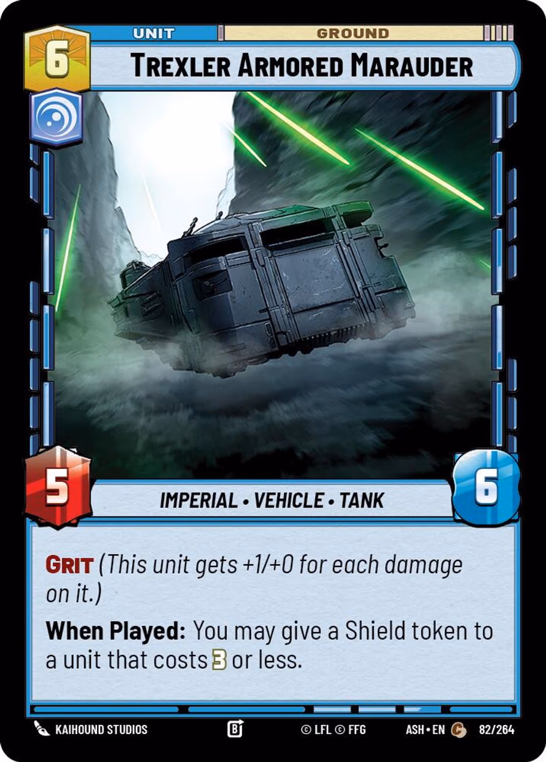 Trexler Armored Marauder ASH-082 Star Wars Unlimited card