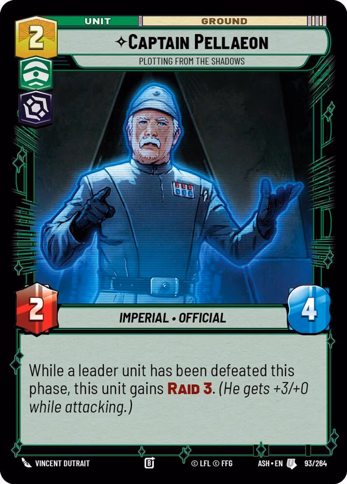 Captain Pellaeon - Plotting from the Shadows ASH-093 Star Wars Unlimited card