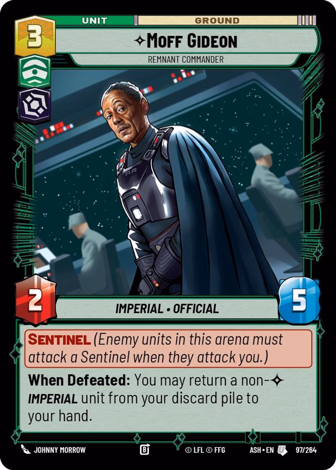 Moff Gideon - Remnant Commander ASH-097 Star Wars Unlimited card
