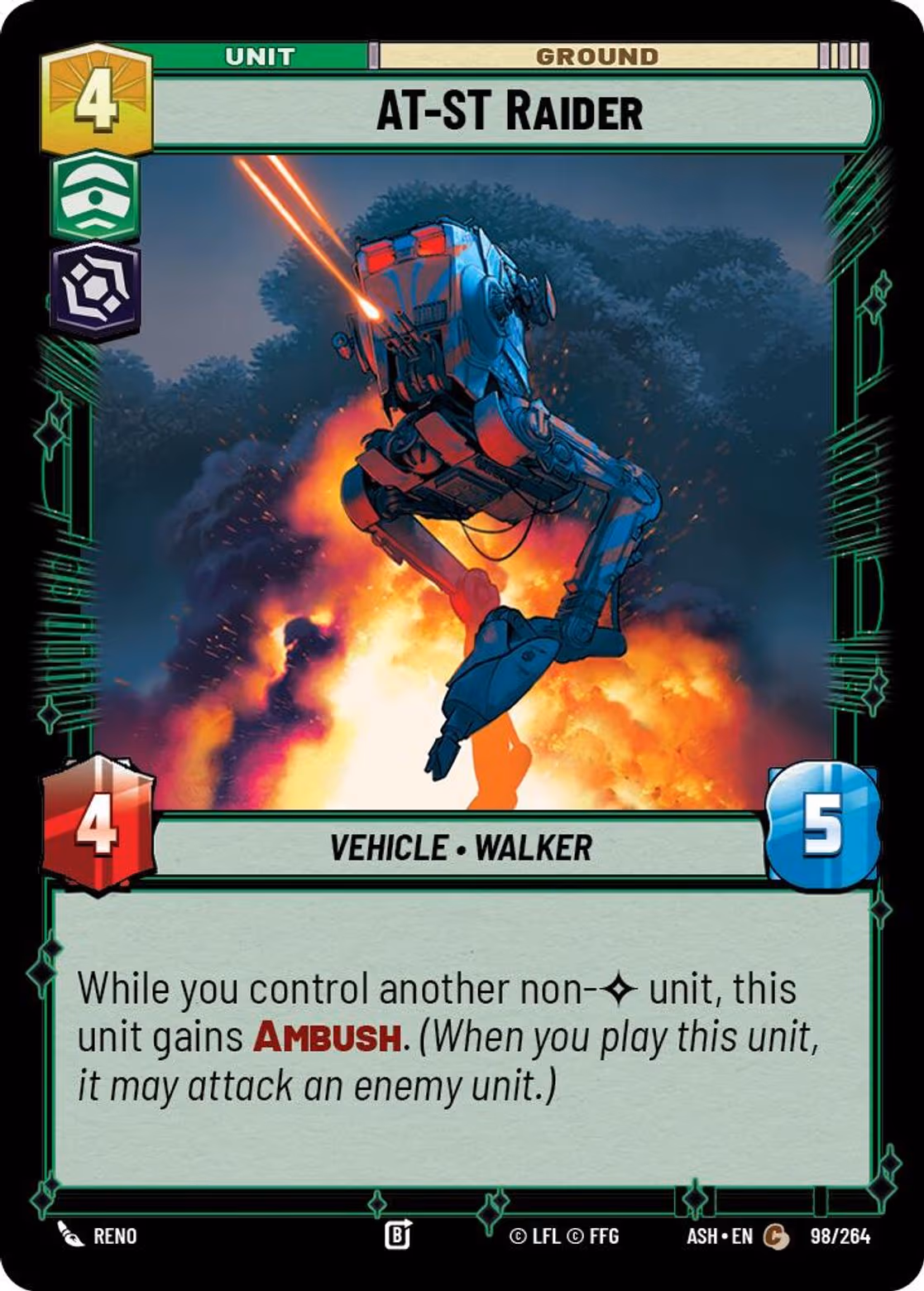 AT-ST Raider ASH-098 Star Wars Unlimited card