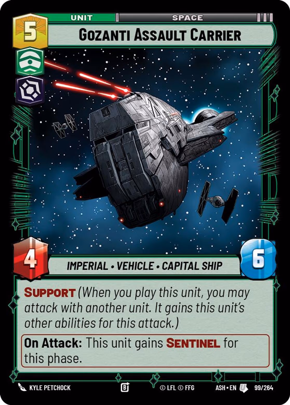Gozanti Assault Carrier ASH-099 Star Wars Unlimited card