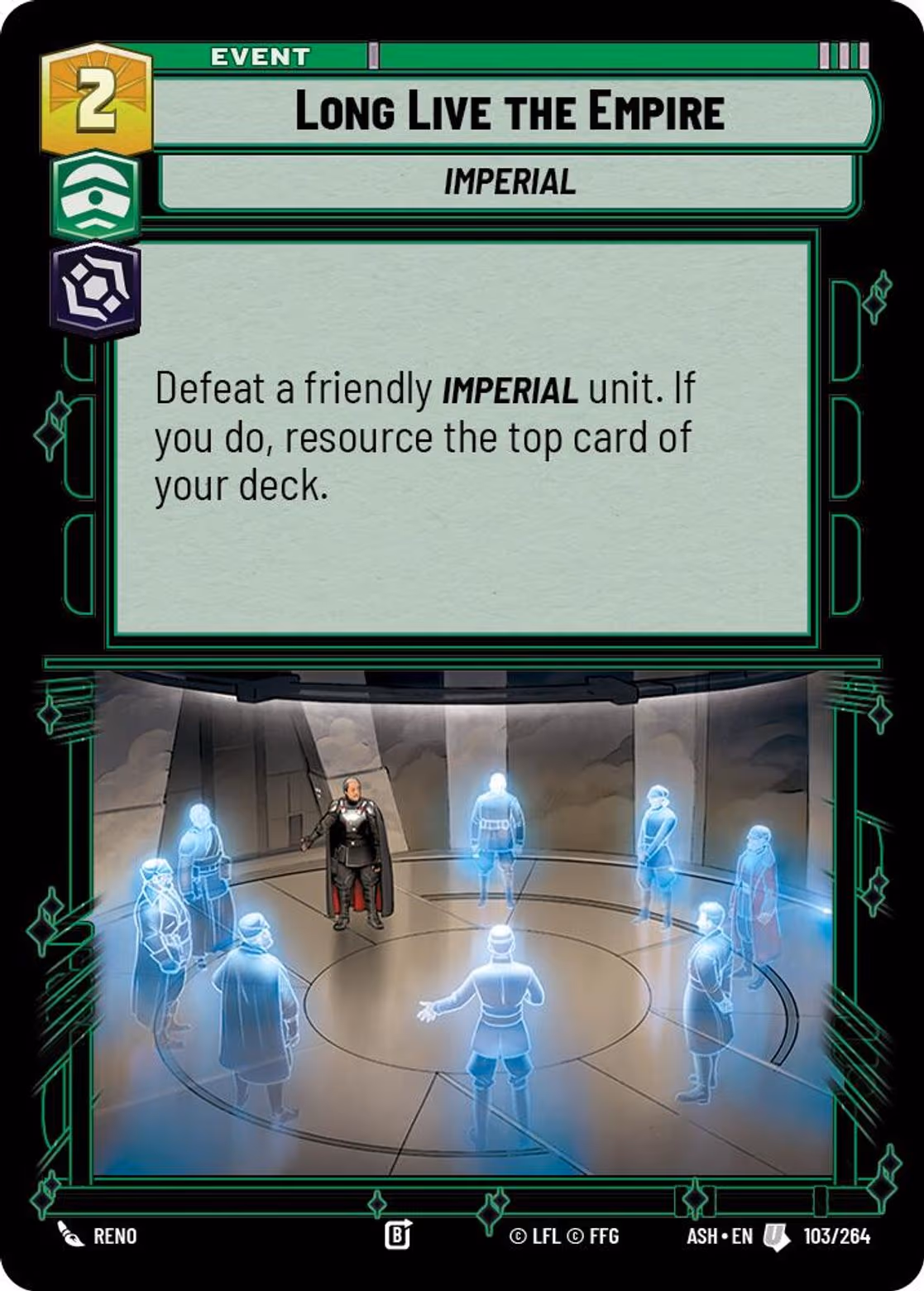 Long Live the Empire ASH-103 Star Wars Unlimited card