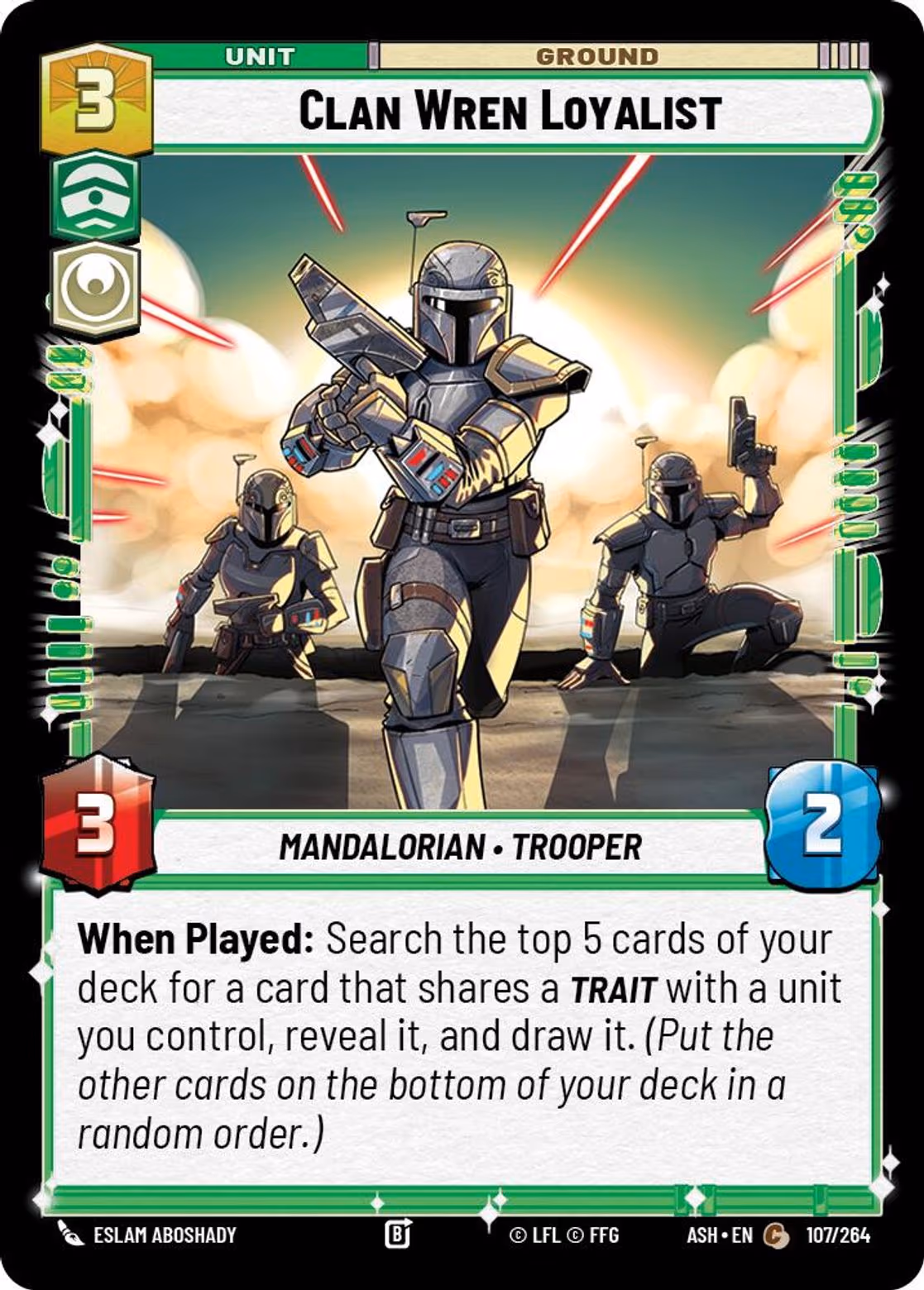 Clan Wren Loyalist ASH-107 Star Wars Unlimited card