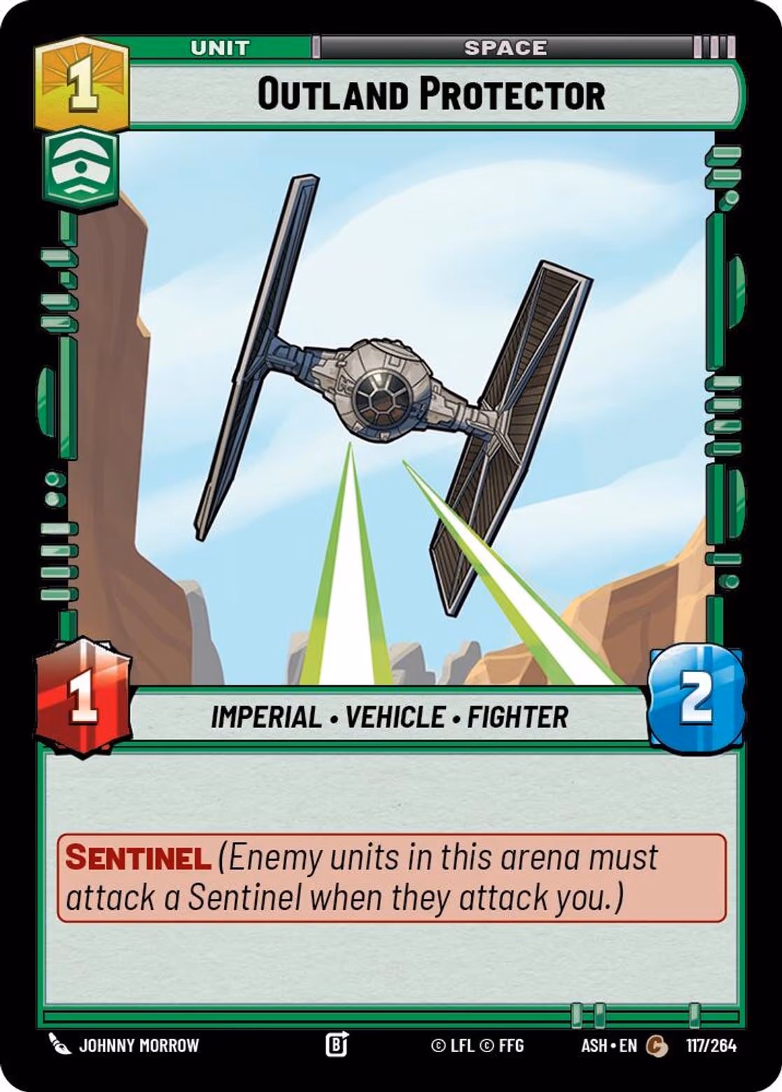 Outland Protector ASH-117 Star Wars Unlimited card