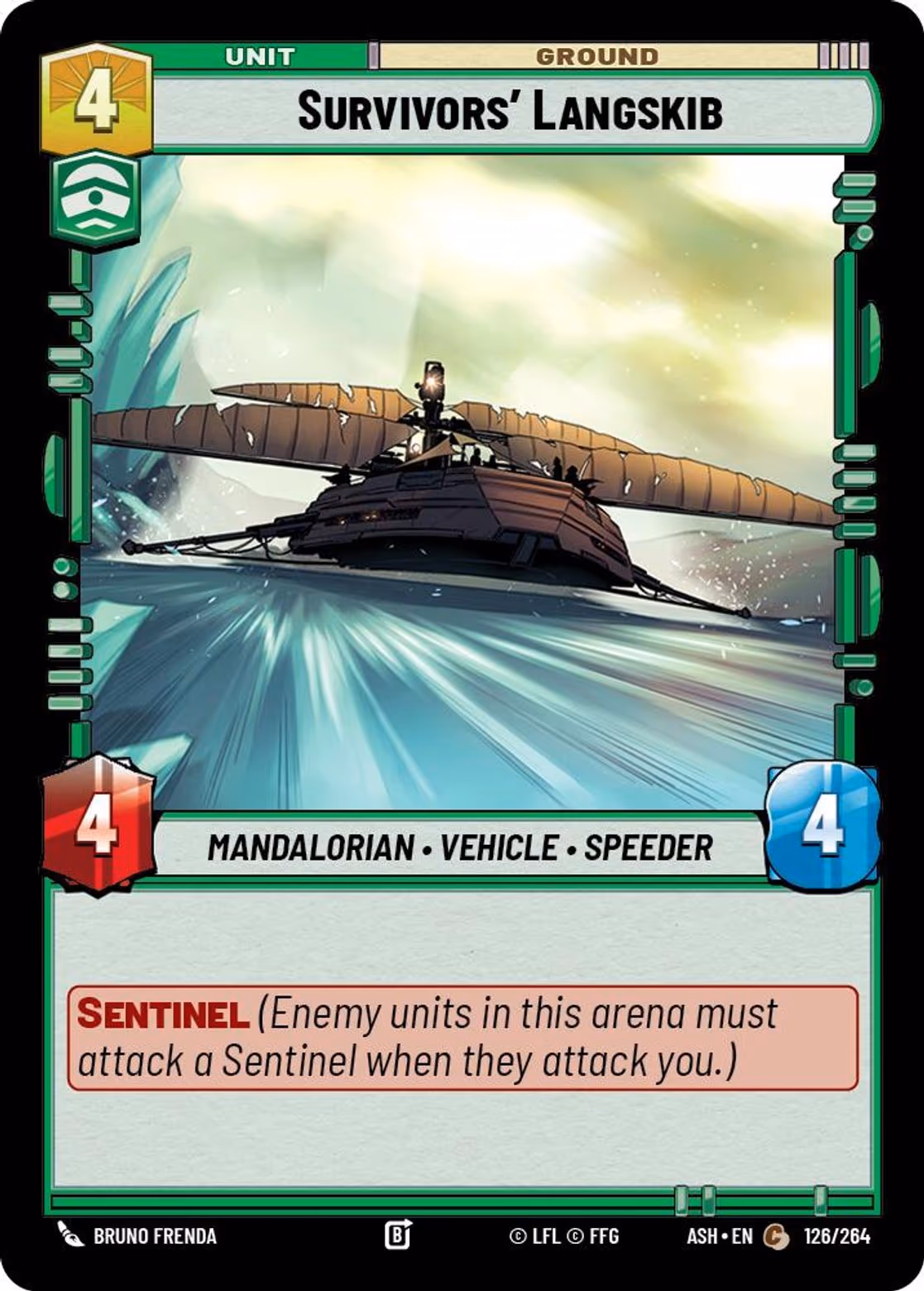 Survivors' Langskib ASH-126 Star Wars Unlimited card