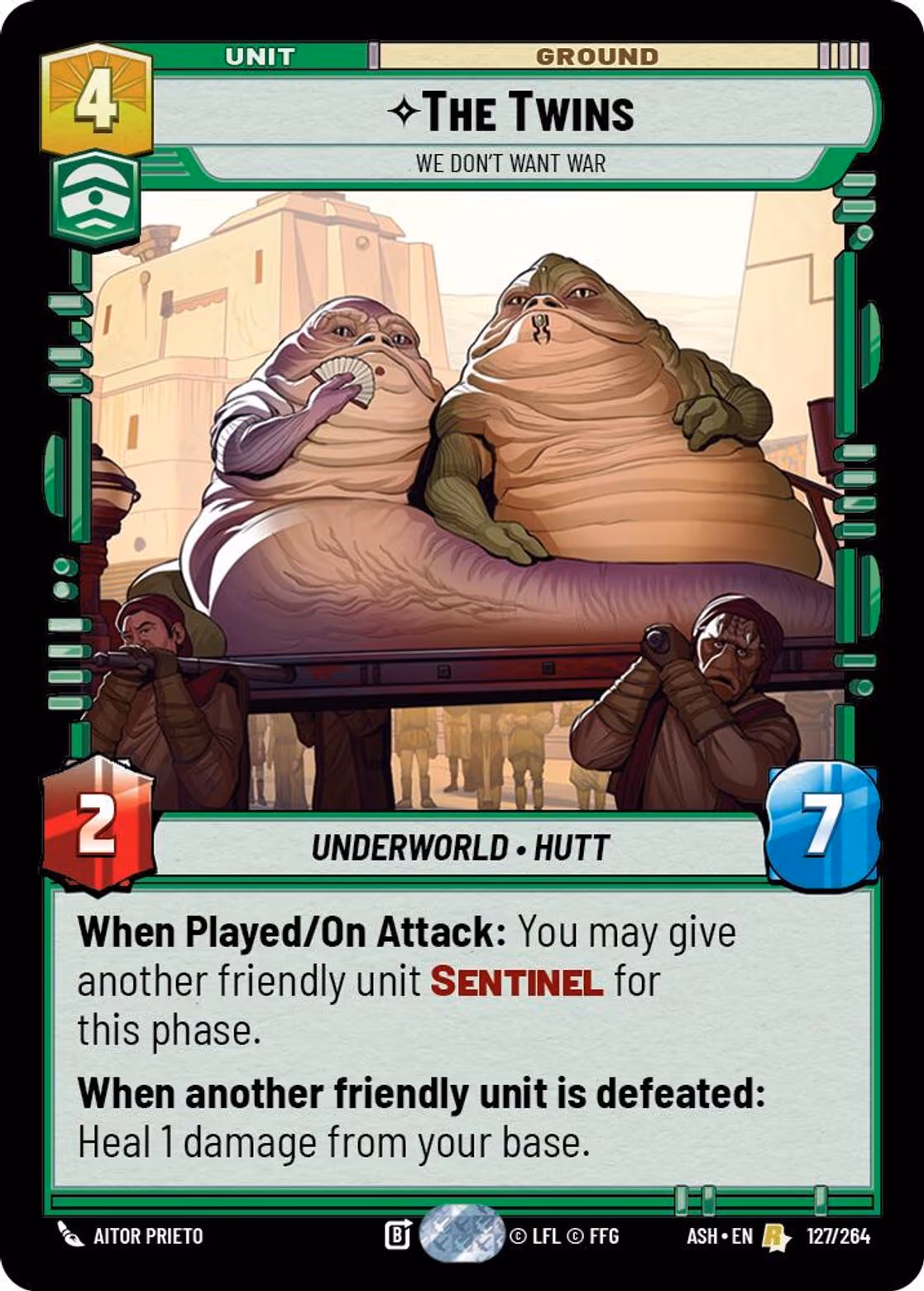The Twins - We Don't Want War ASH-127 Star Wars Unlimited card