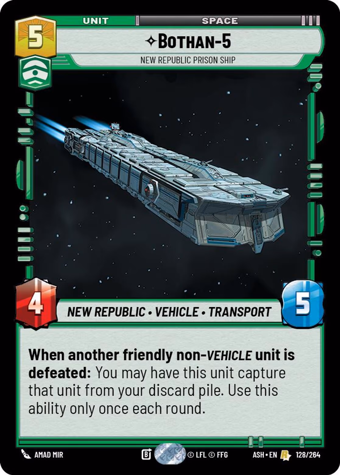 Bothan-5 - New Republic Prison Ship ASH-128 Star Wars Unlimited card