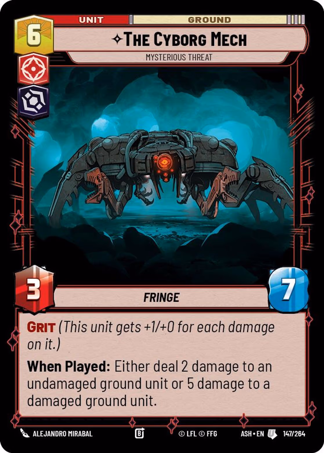 The Cyborg Mech - Mysterious Threat ASH-147 Star Wars Unlimited card