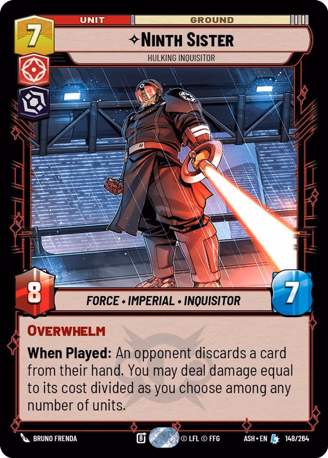 Ninth Sister - Hulking Inquisitor ASH-148 Star Wars Unlimited card