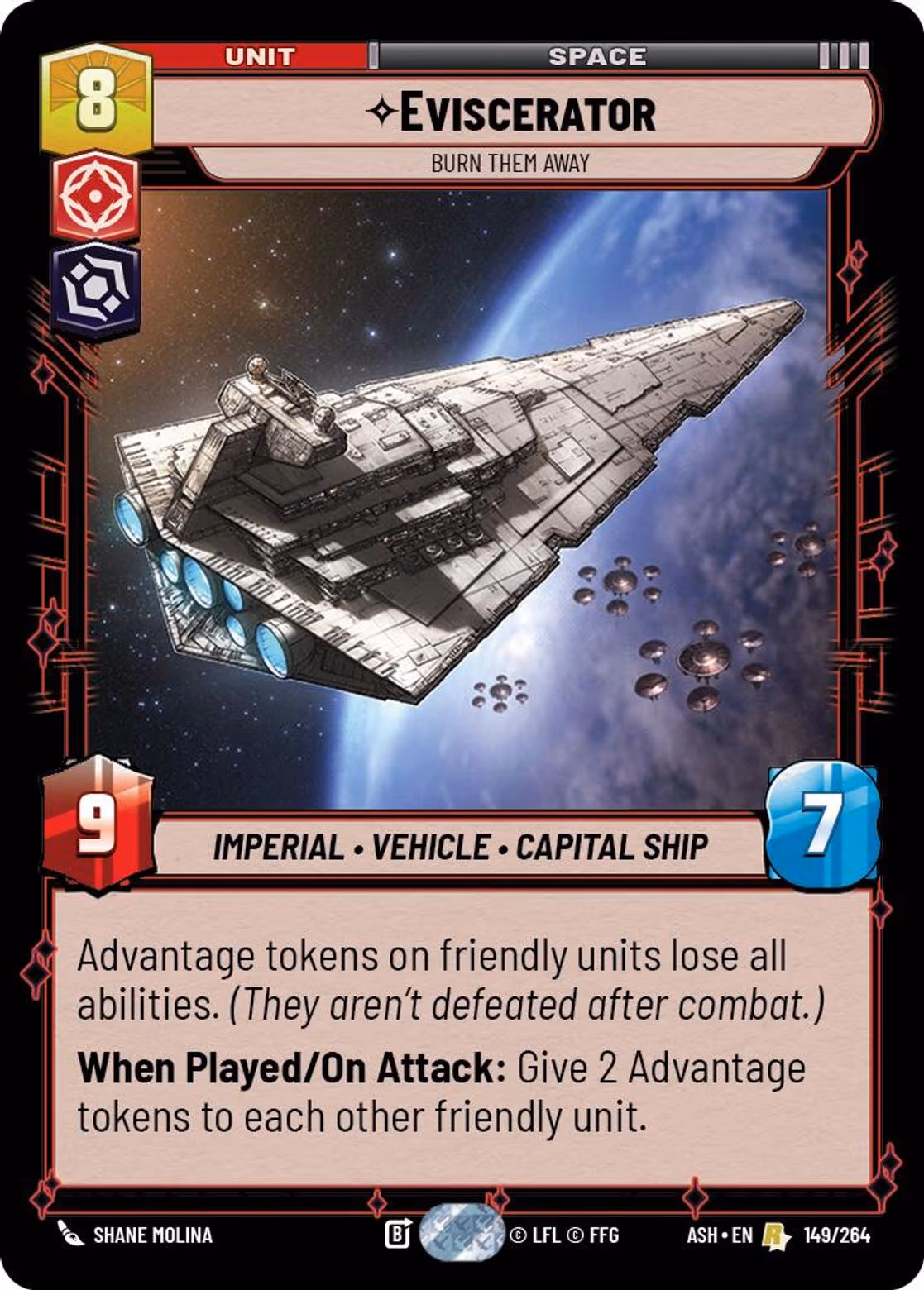 Eviscerator - Burn Them Away ASH-149 Star Wars Unlimited card