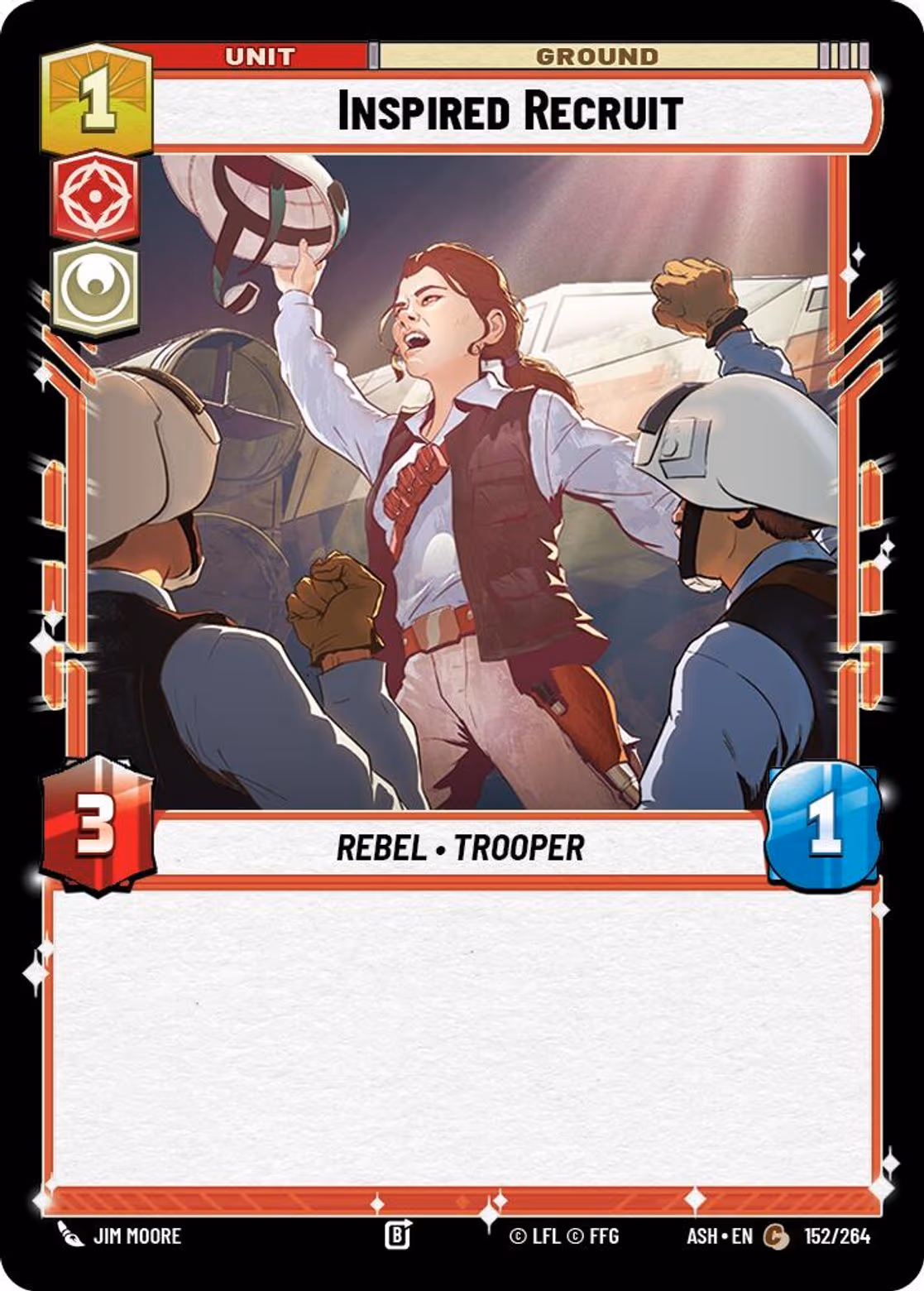 Inspired Recruit ASH-152 Star Wars Unlimited card