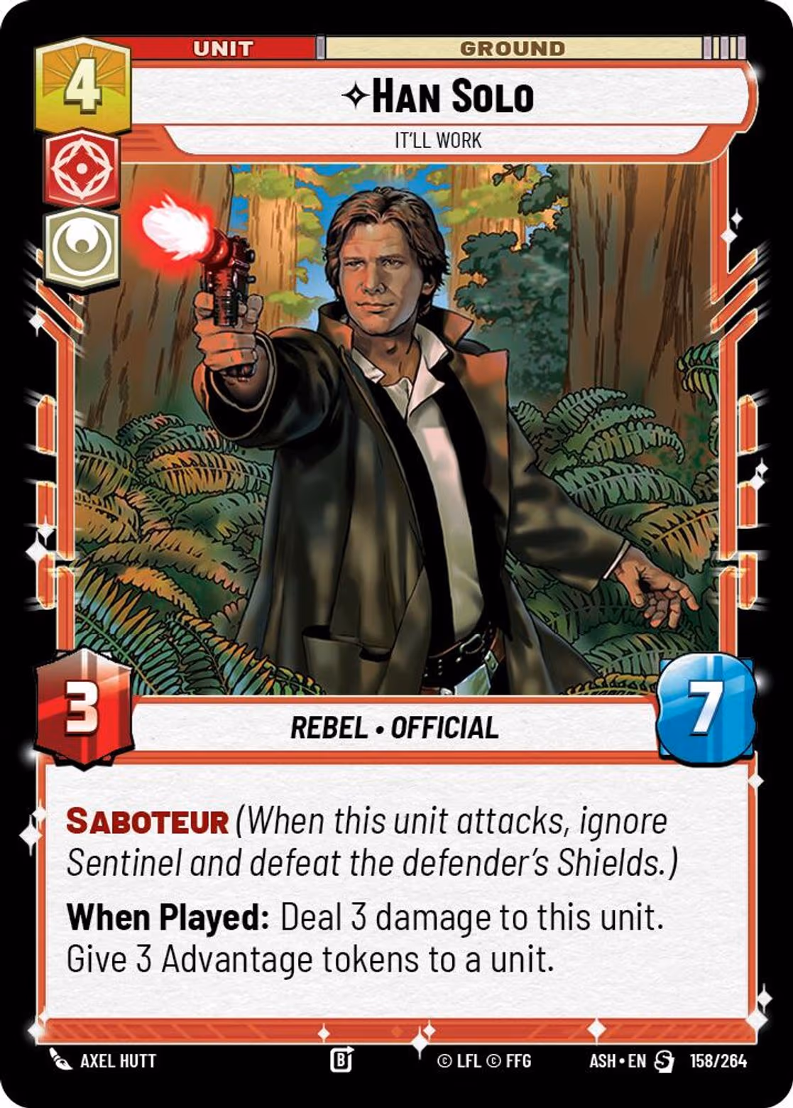Han Solo - It'll Work ASH-158 Star Wars Unlimited card