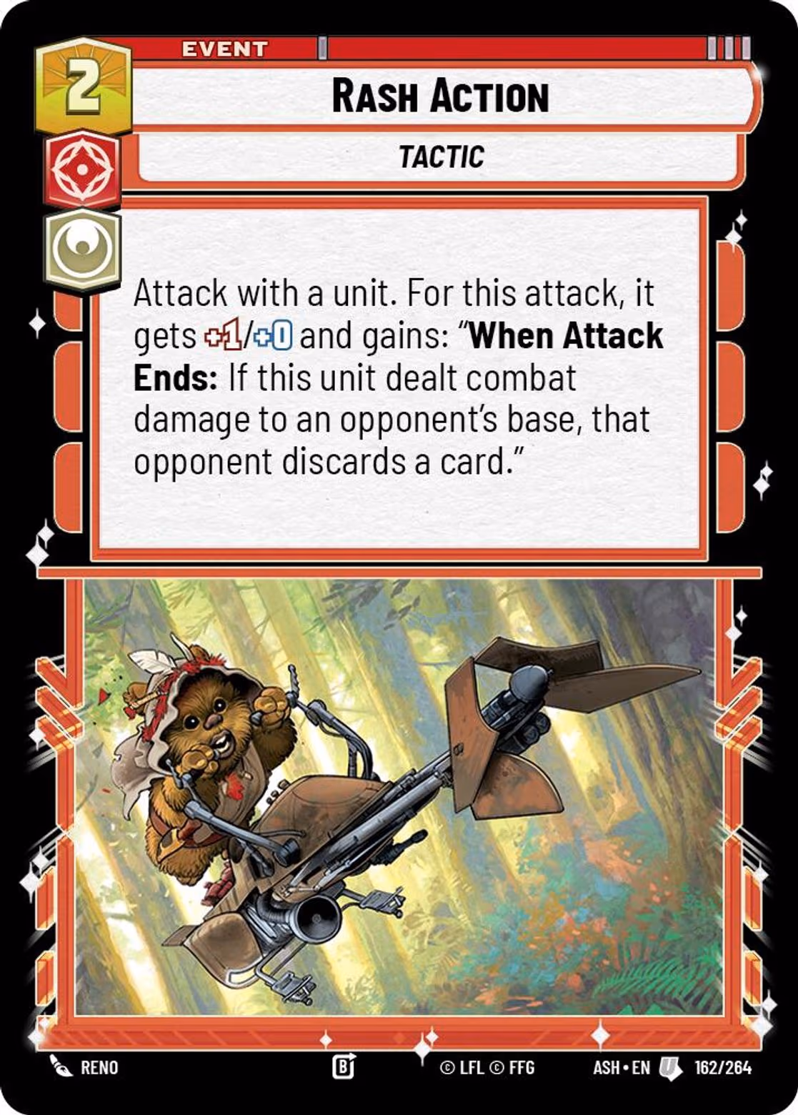 Rash Action ASH-162 Star Wars Unlimited card
