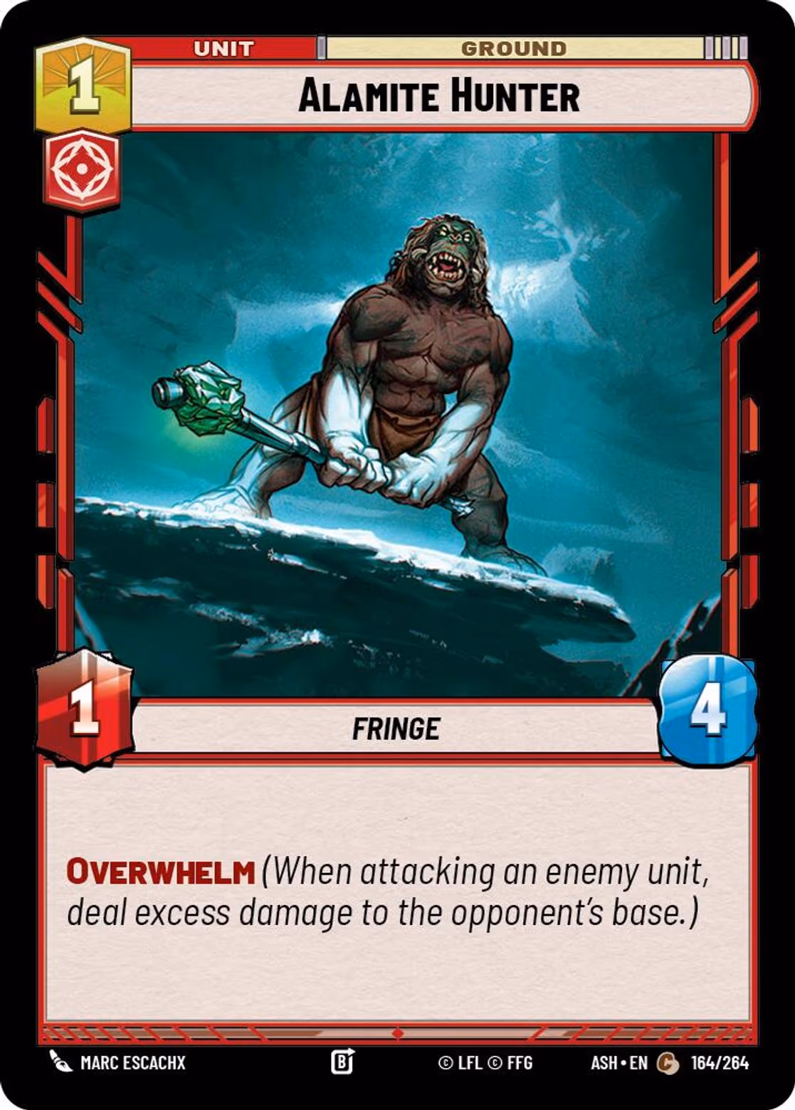 Alamite Hunter ASH-164 Star Wars Unlimited card