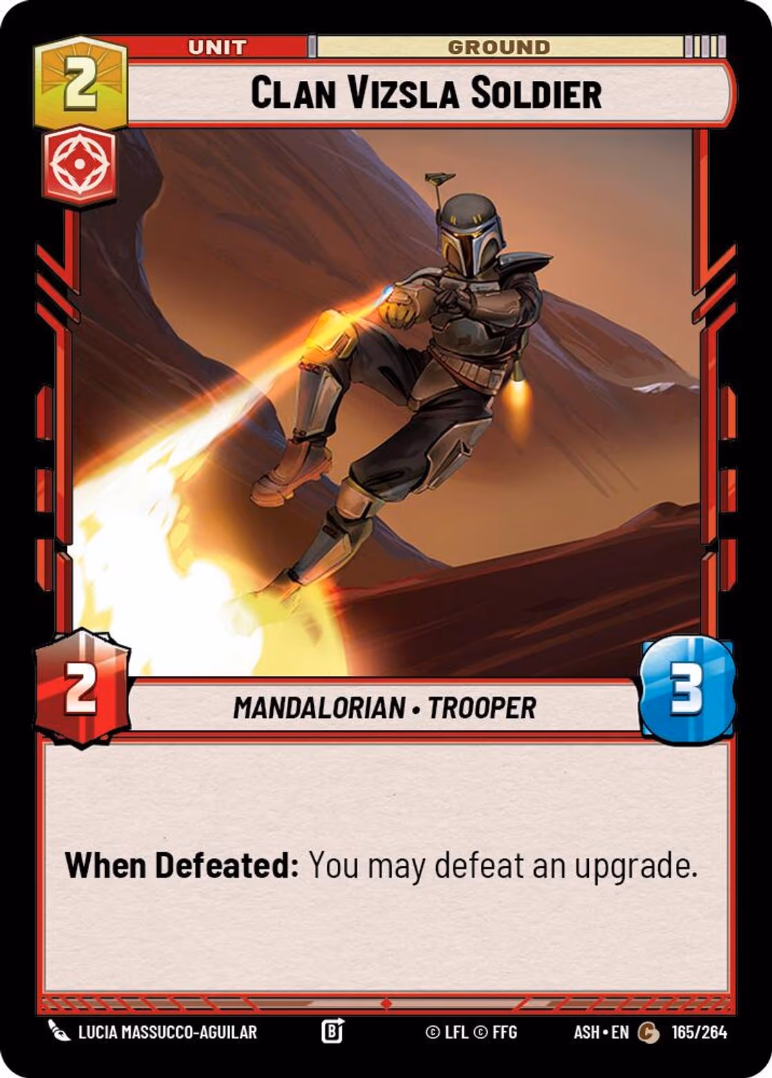 Clan Vizsla Soldier ASH-165 Star Wars Unlimited card