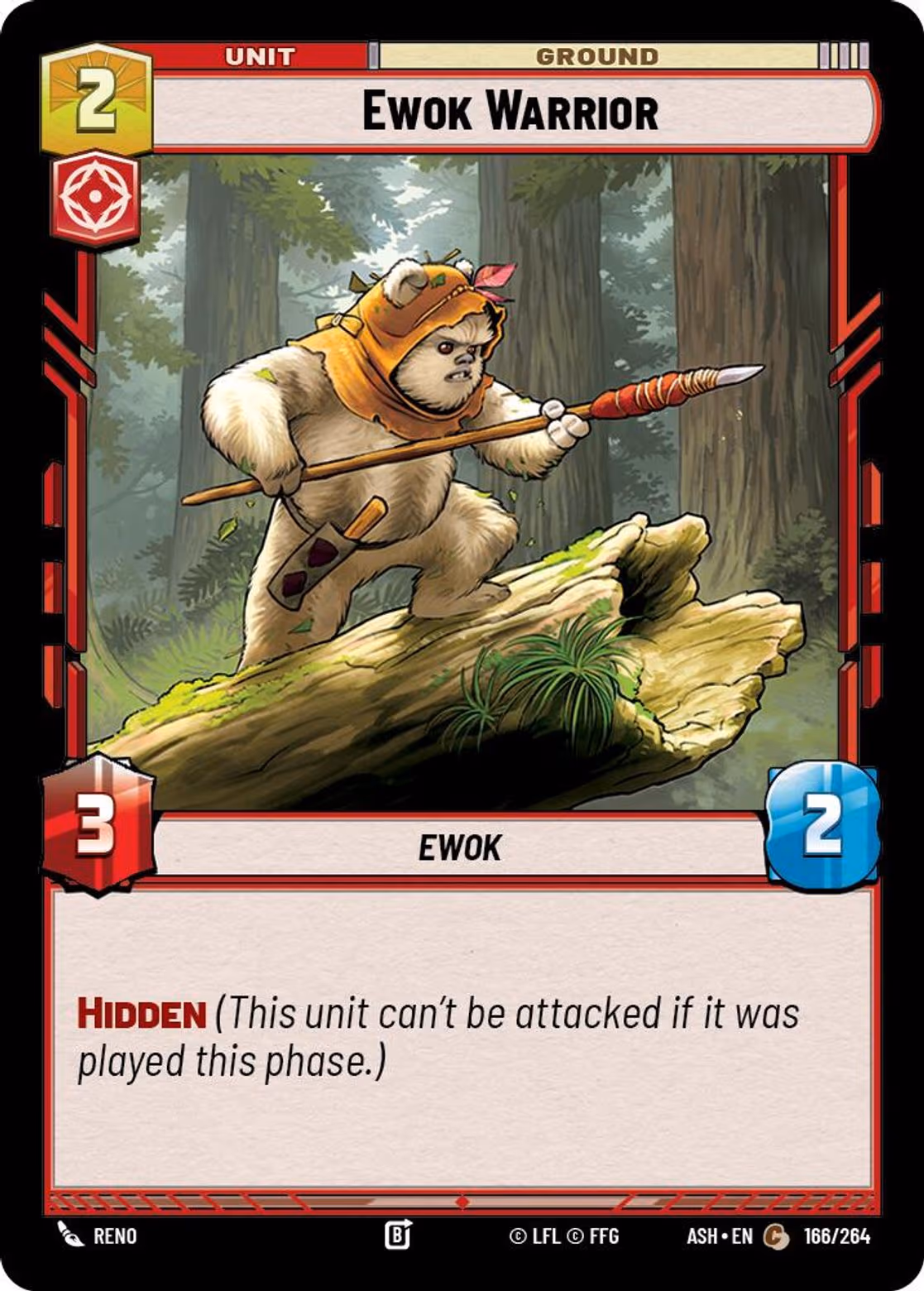 Ewok Warrior ASH-166 Star Wars Unlimited card