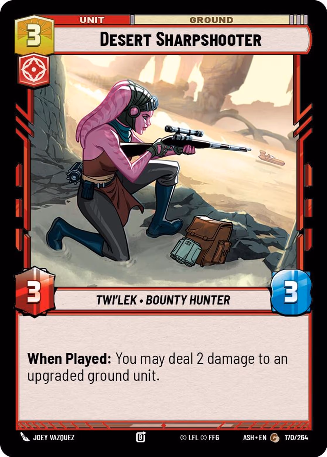 Desert Sharpshooter ASH-170 Star Wars Unlimited card