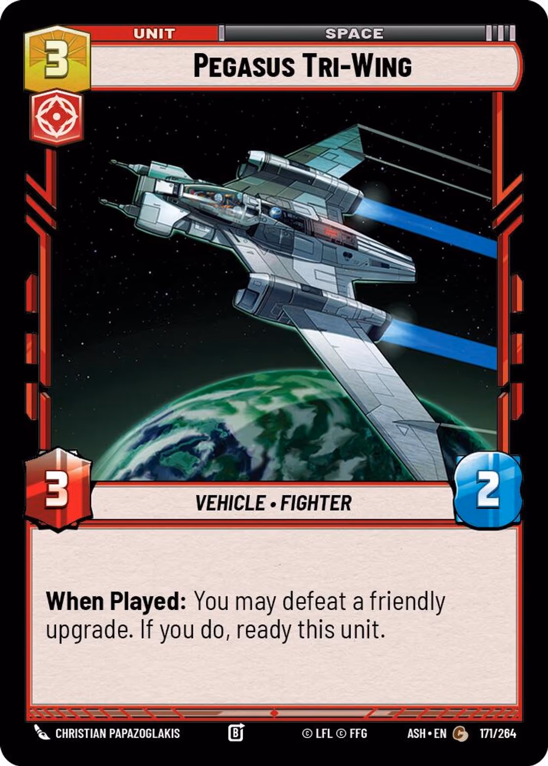 Pegasus Tri-Wing ASH-171 Star Wars Unlimited card