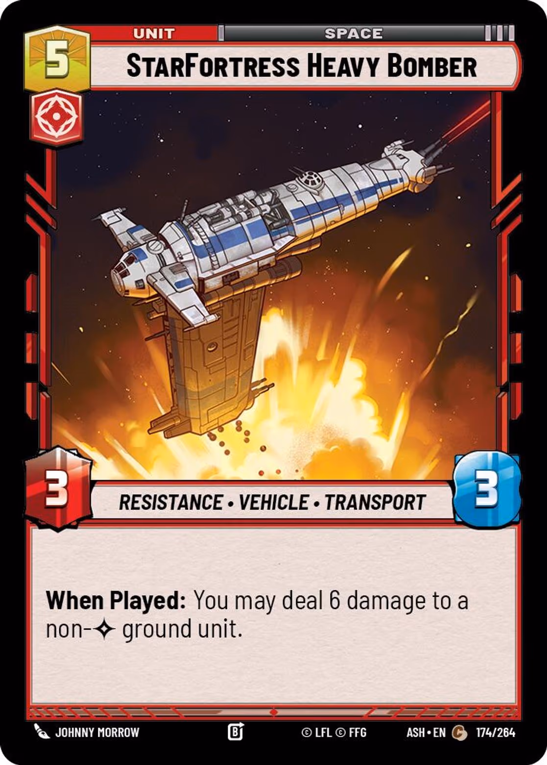 StarFortress Heavy Bomber ASH-174 Star Wars Unlimited card