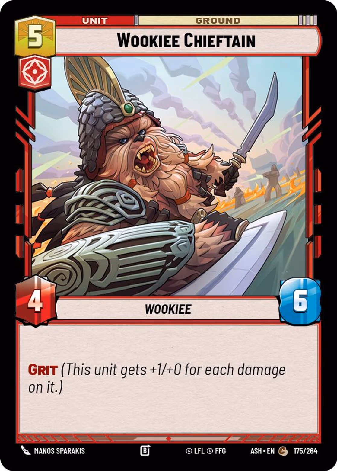 Wookiee Chieftain ASH-175 Star Wars Unlimited card