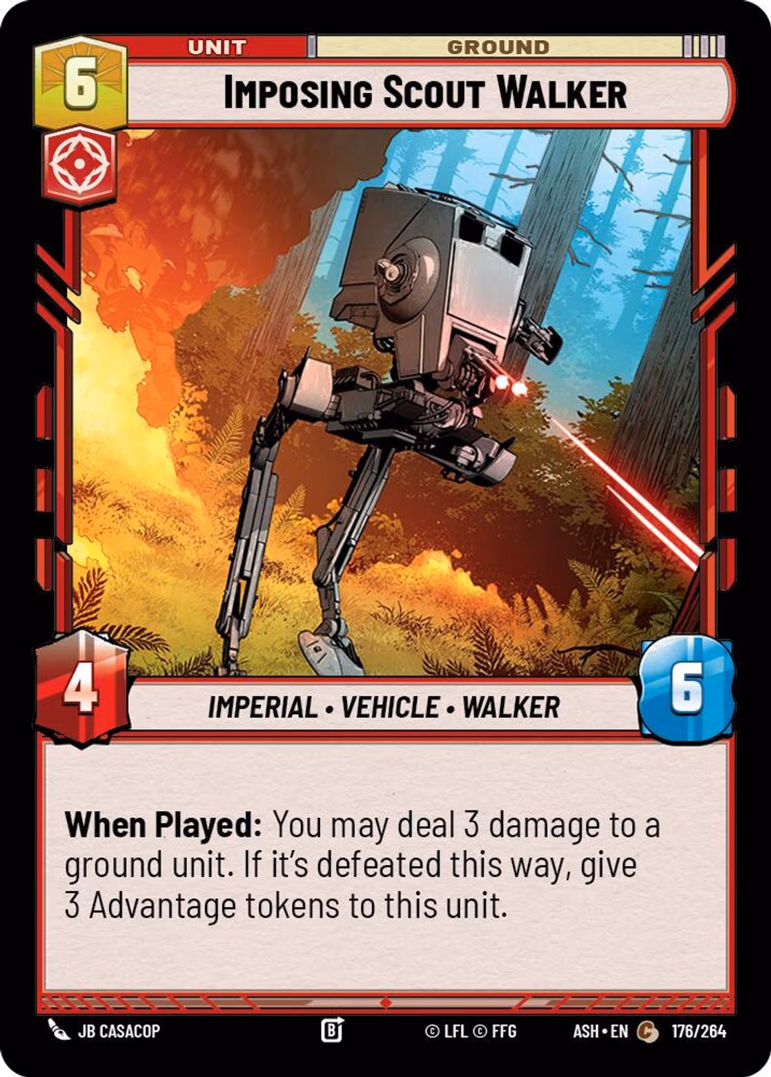 Imposing Scout Walker ASH-176 Star Wars Unlimited card