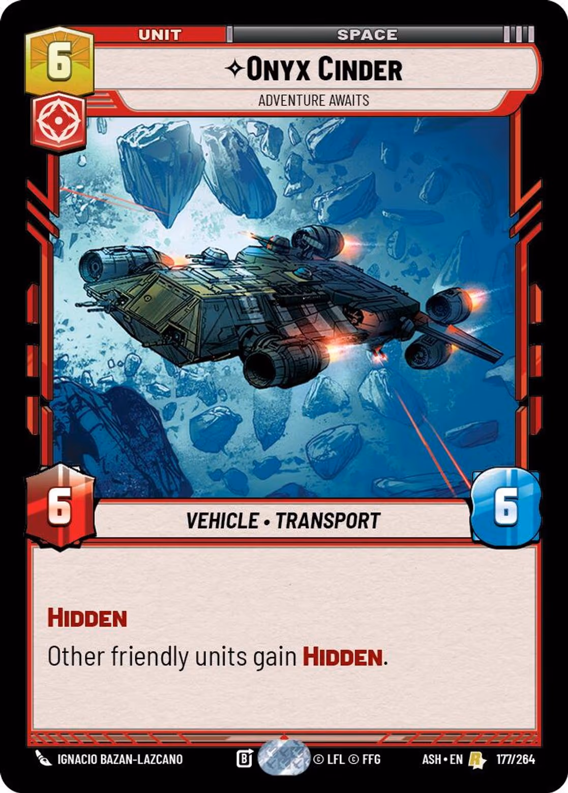 Onyx Cinder ASH-177 Star Wars Unlimited card